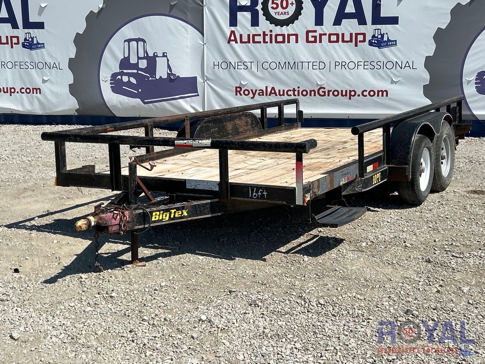 2003 Big Tex 10PI 16ft. T/A Pipe Top Utility Trailer (A52377)