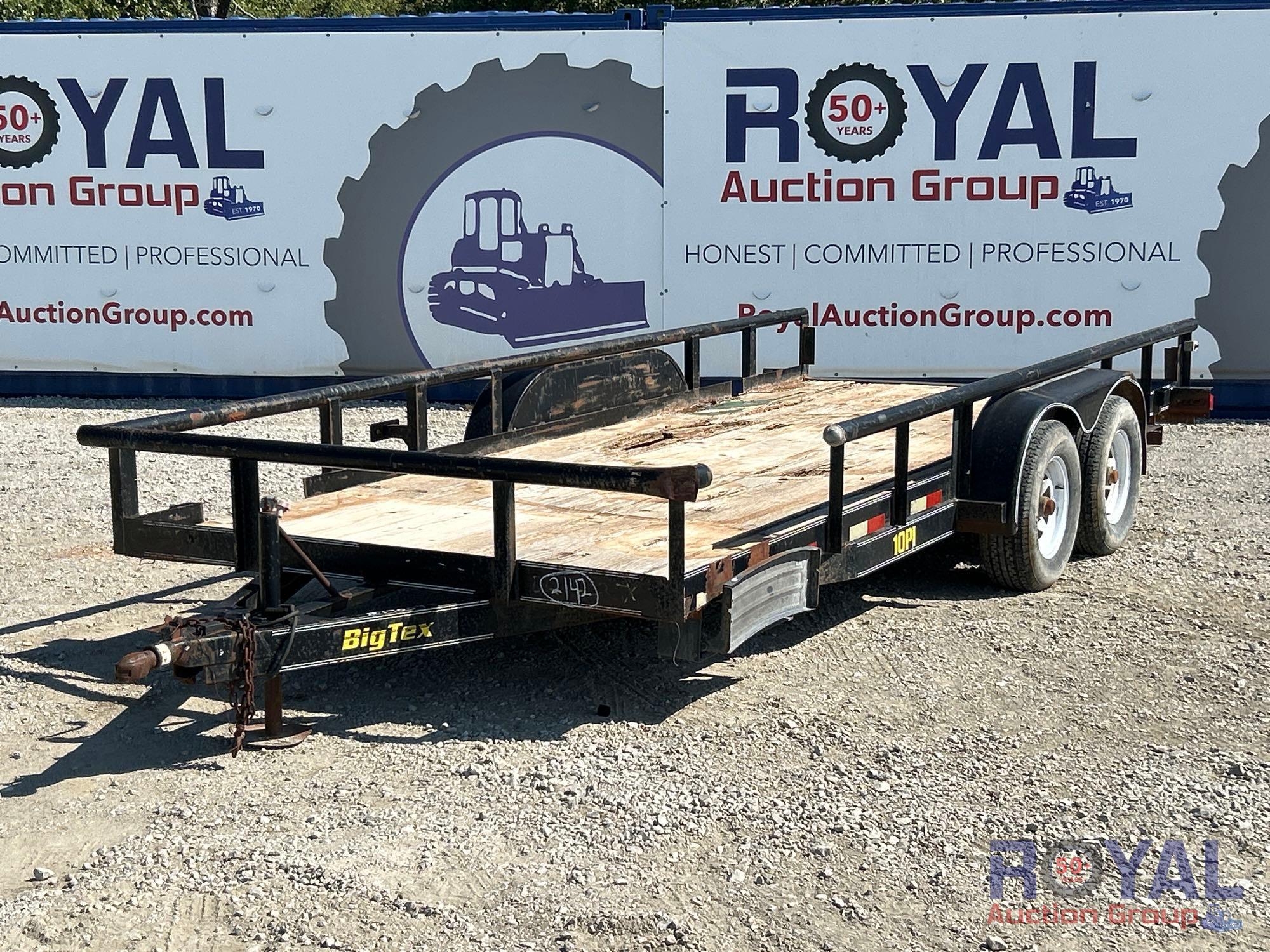 2003 Big Tex 10PI 16ft. T/A Pipe Top Utility Trailer (A52377)