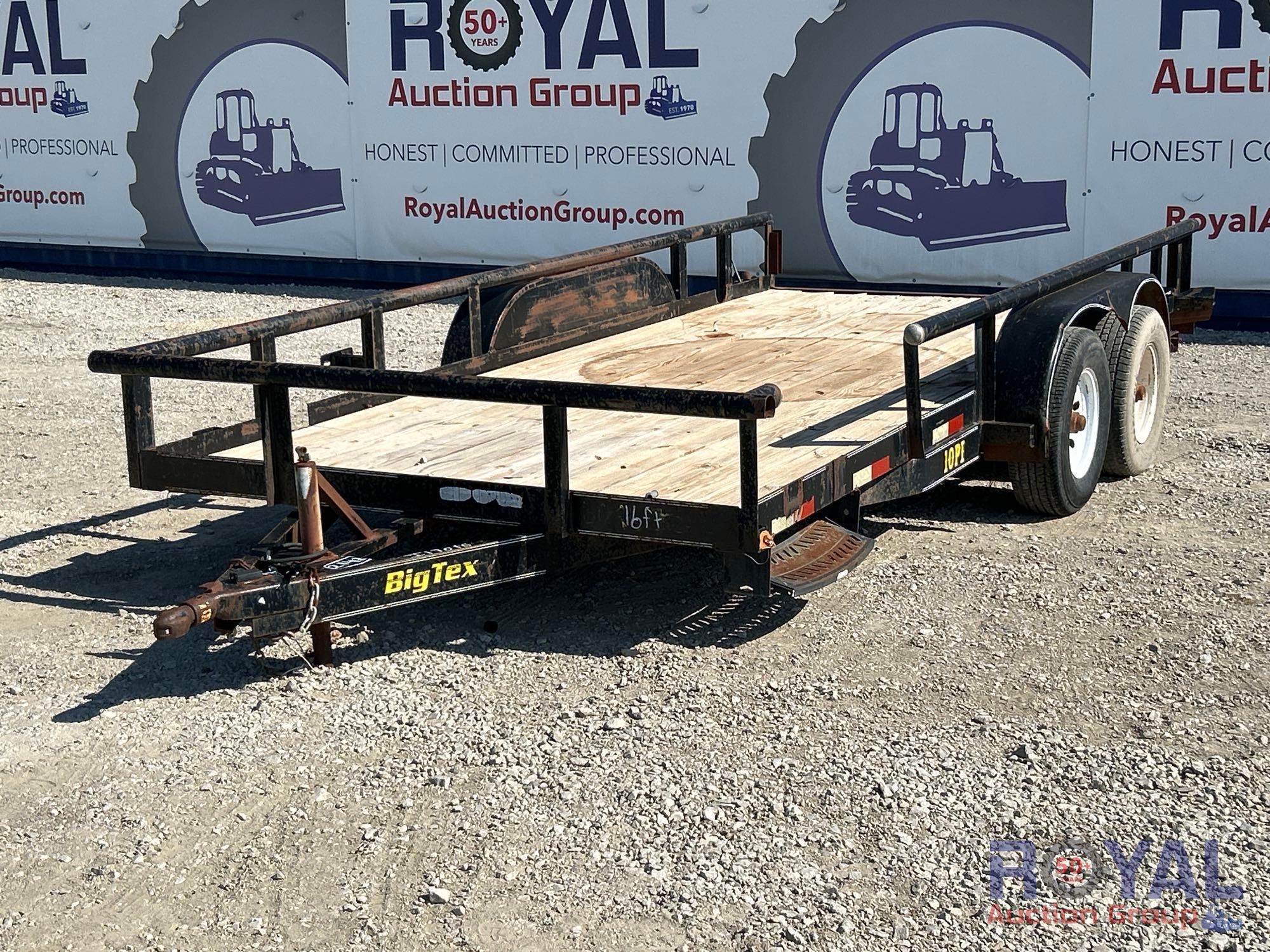 2003 Big Tex 10PI 16ft. T/A Pipe Top Utility Trailer (A52377)