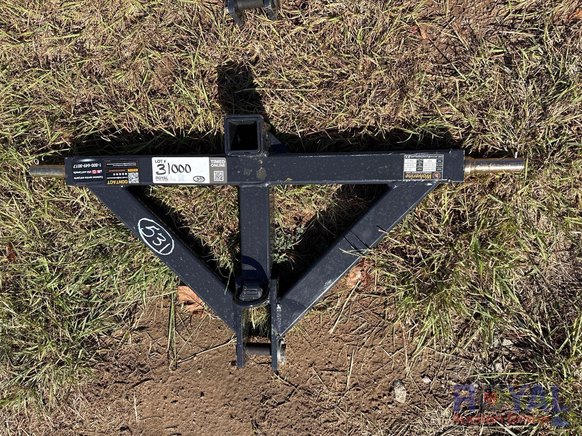2025 Wolverine TQH-26-02C Class 2 3-Point Hitch with 2in Receiver Trailer Mover Attachment (A52378)