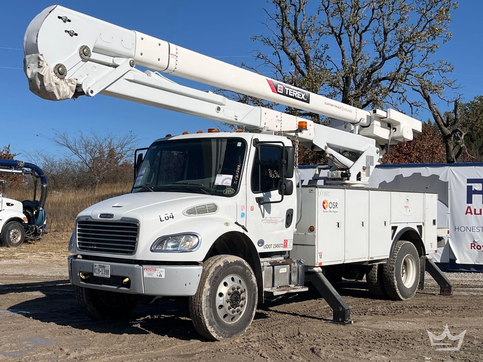 2017 Freightliner M2 106 AWD Terex Hi-Ranger 5TC-55 55ft Insulated Material Handling Bucket Truck (A55973)