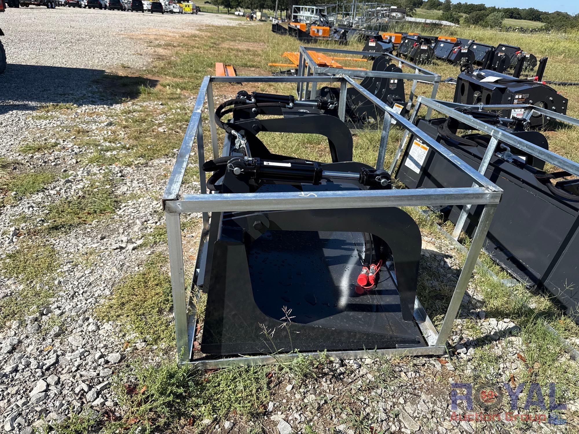 2025 Wolverine GB-11-72W 72in Dual Cylinder Grapple Bucket Skid Steer Attachment (A52378)