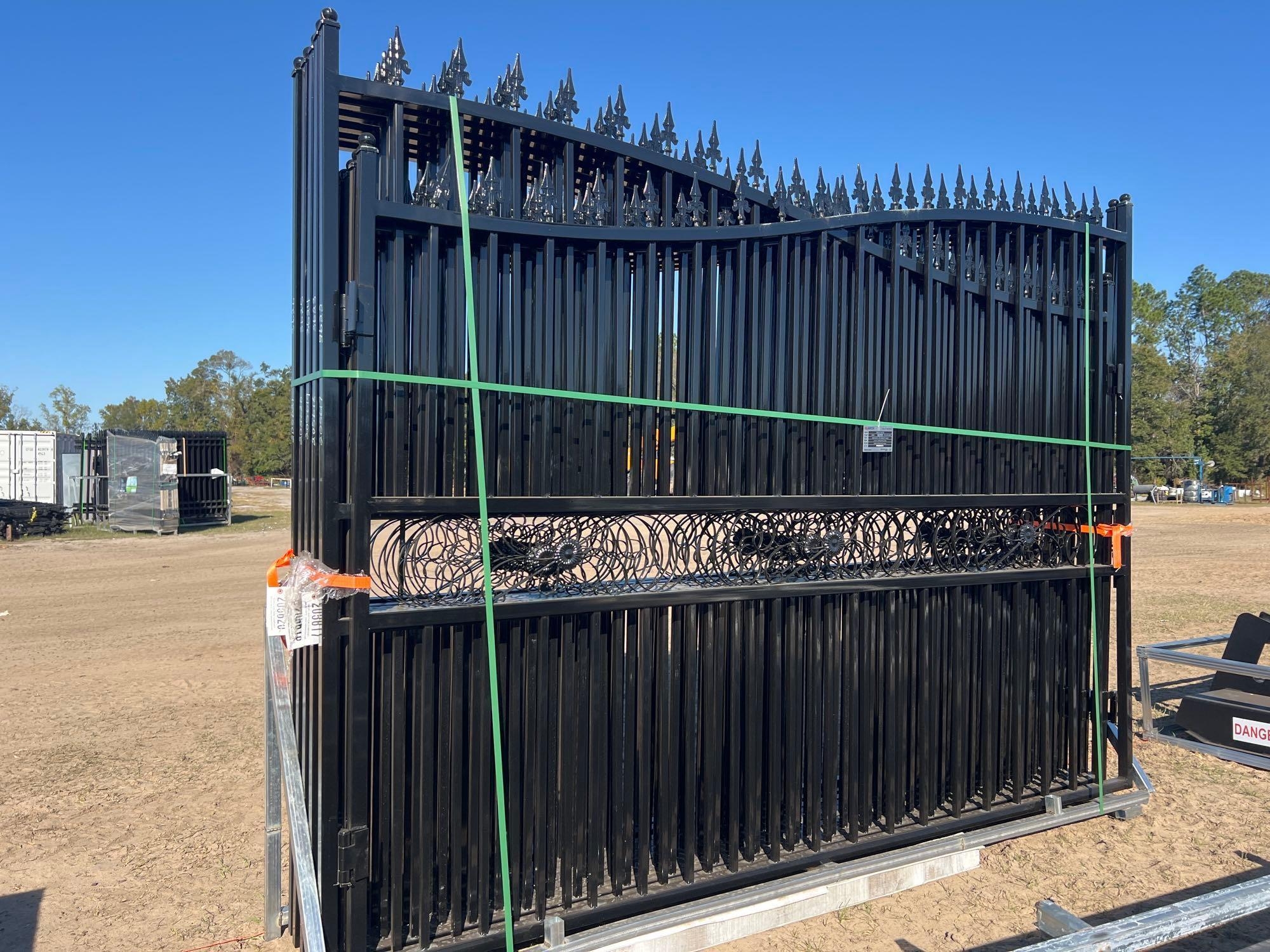 UNUSED IRANCH 14' BI-PARTING GATE (DAMAGED) (A57193)