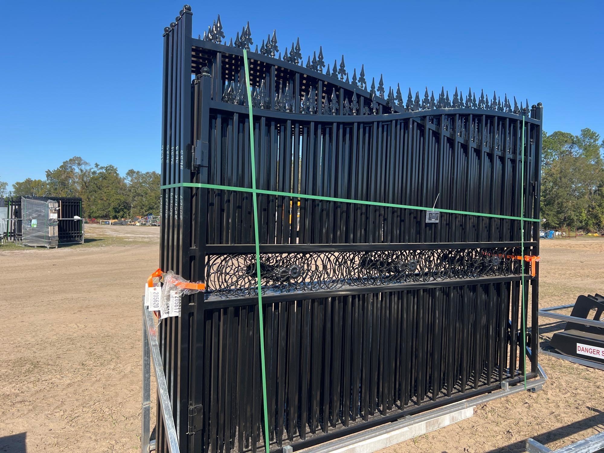 UNUSED IRANCH 14' BI-PARTING GATE (DAMAGED) (A57193)