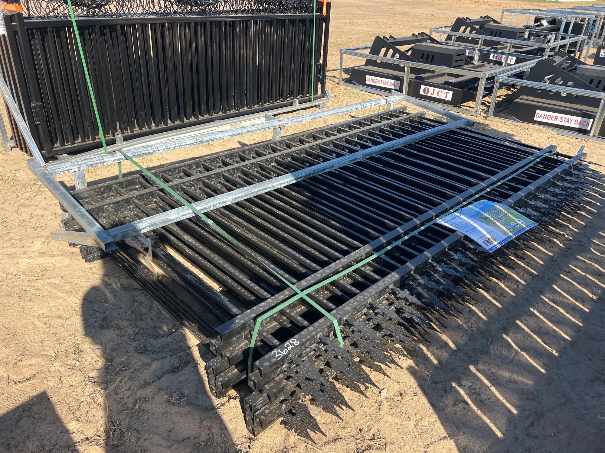 UNUSED IRANCH WROUGHT IRON SITE FENCE (A57193)