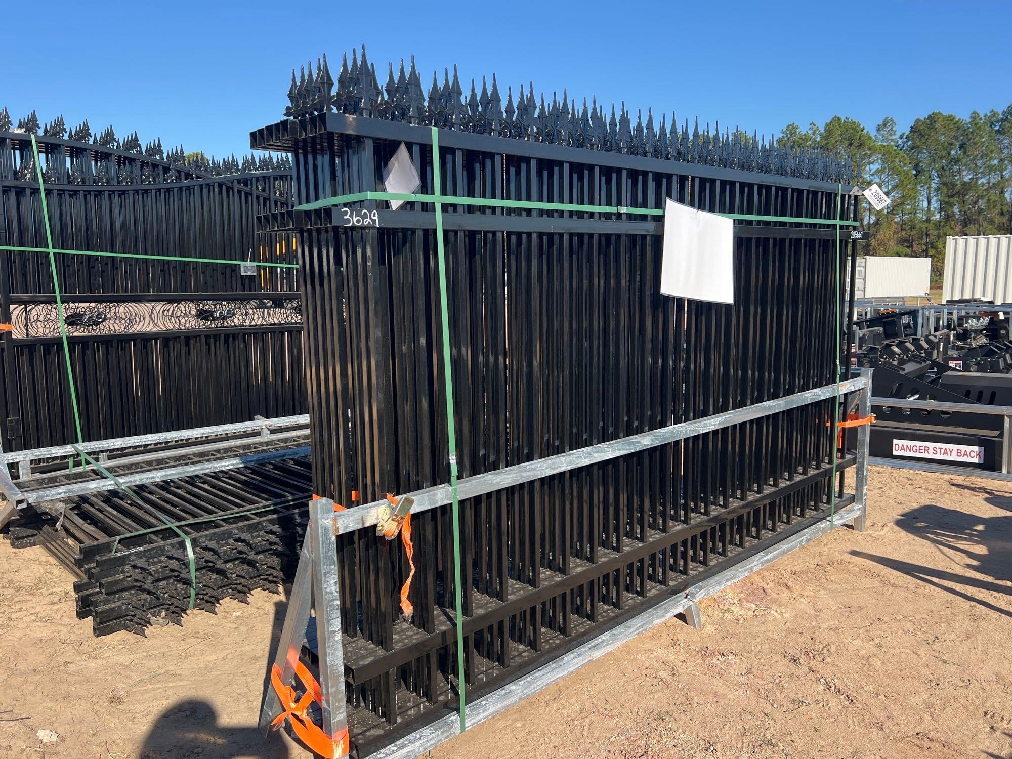 UNUSED IRANCH WROUGHT IRON SITE FENCE (A57193)