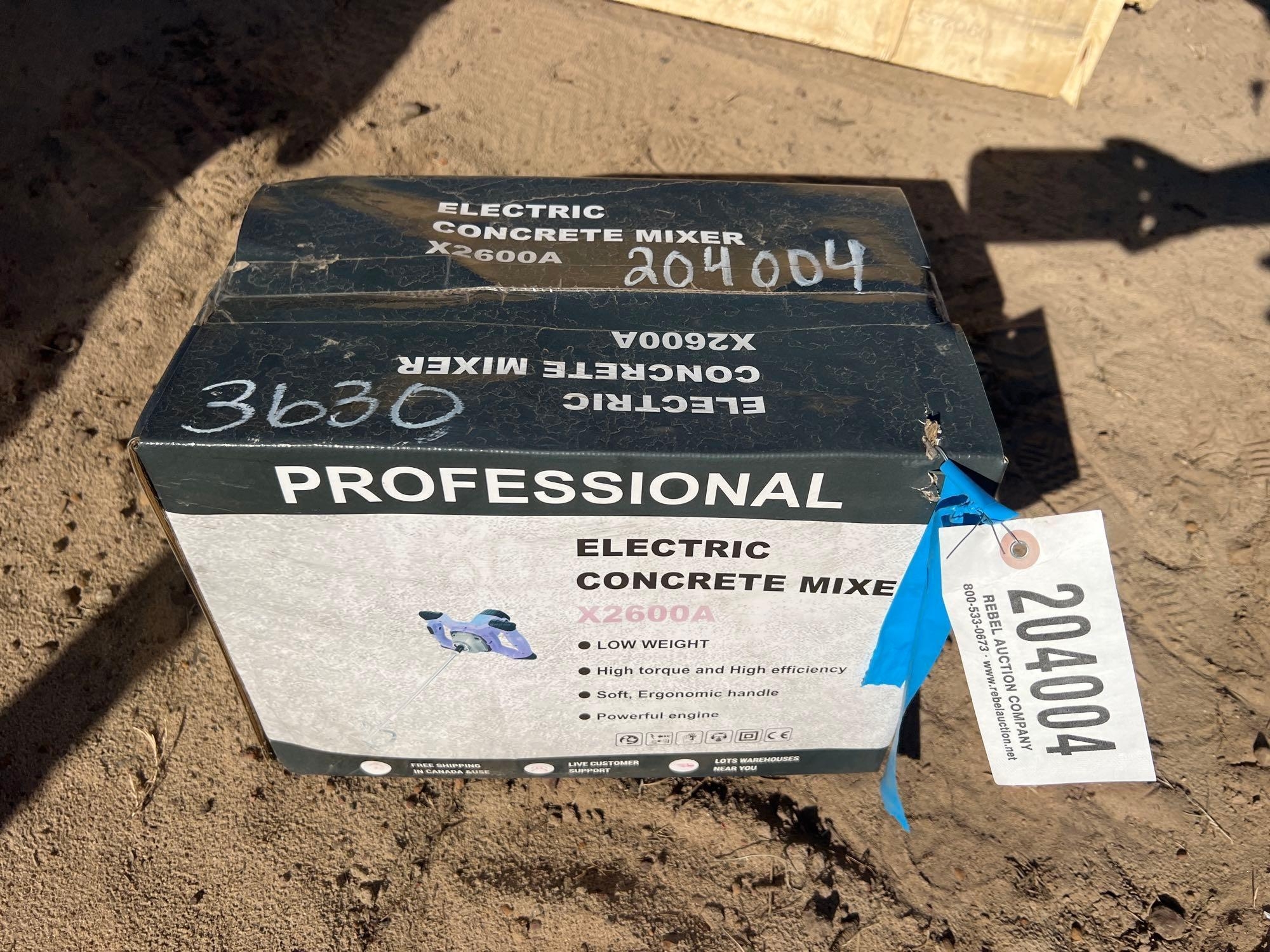 UNUSED PROFESSIONAL X2600A ELECTRIC CONCRETE MIXER (A57193)