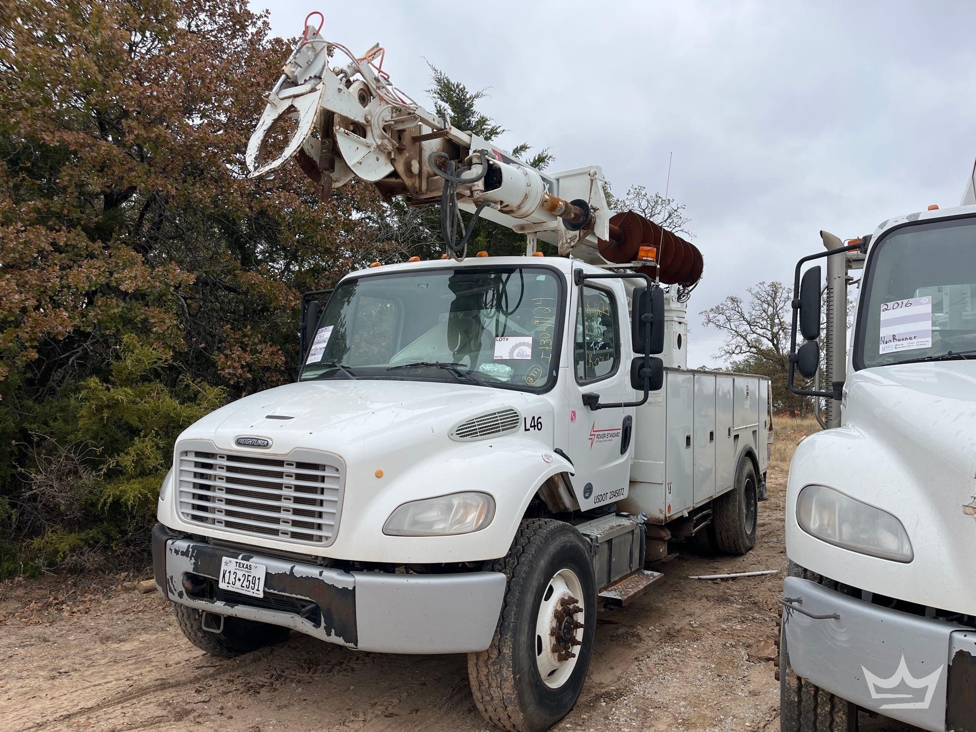 2017 Freightliner M2 106 AWD Terex Commander C4047 Insulated Digger Derrick Truck (A55973)