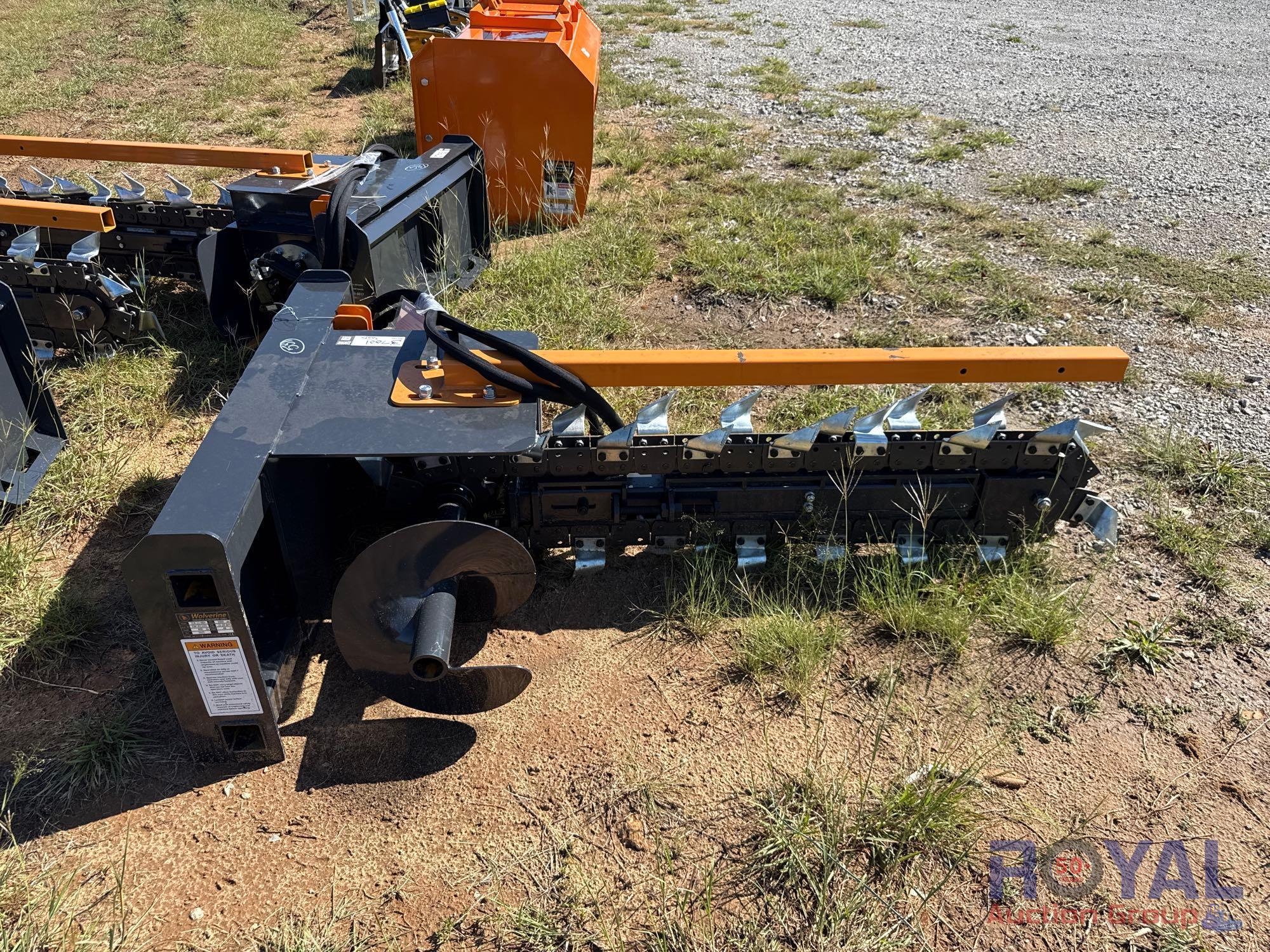 2025 Wolverine TCR-12-48H 48in Hydraulic Trencher Skid Steer Attachment (A52378)