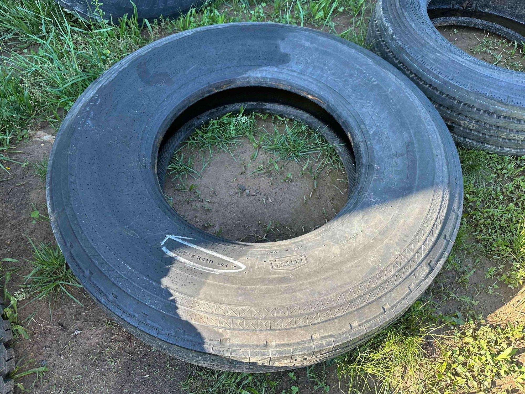 1 Bridgestone 255/70R 22.5 and 1 Toyo M-872 12R 22.5 Tires (A51573)