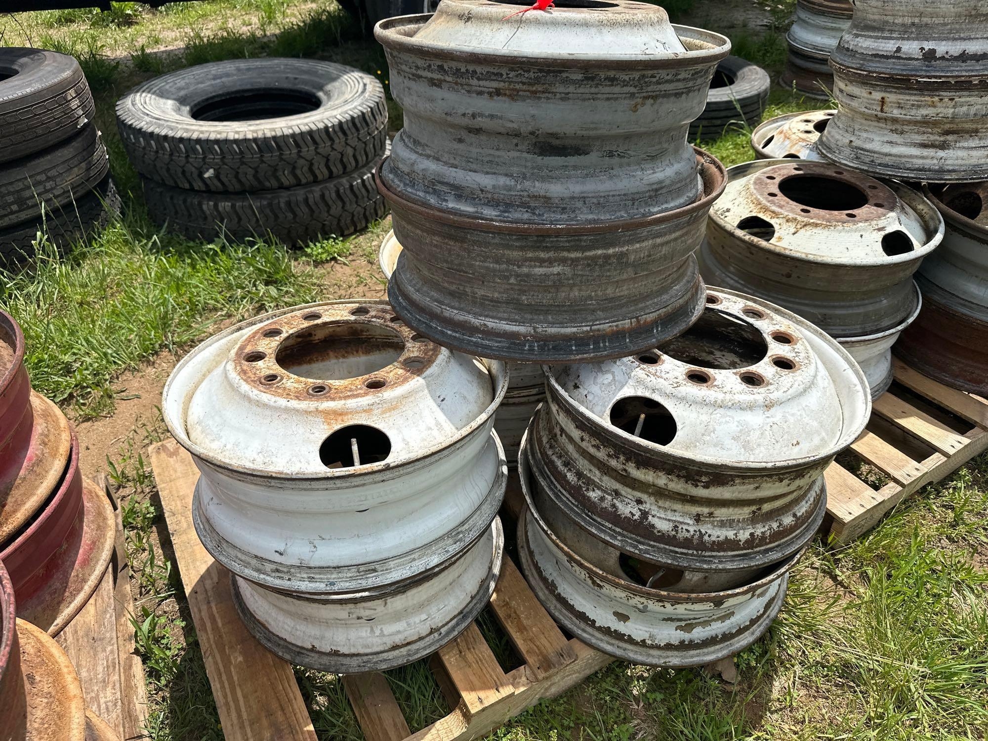 Pallet of (8) 10 Lug Misc Wheels (A48837)