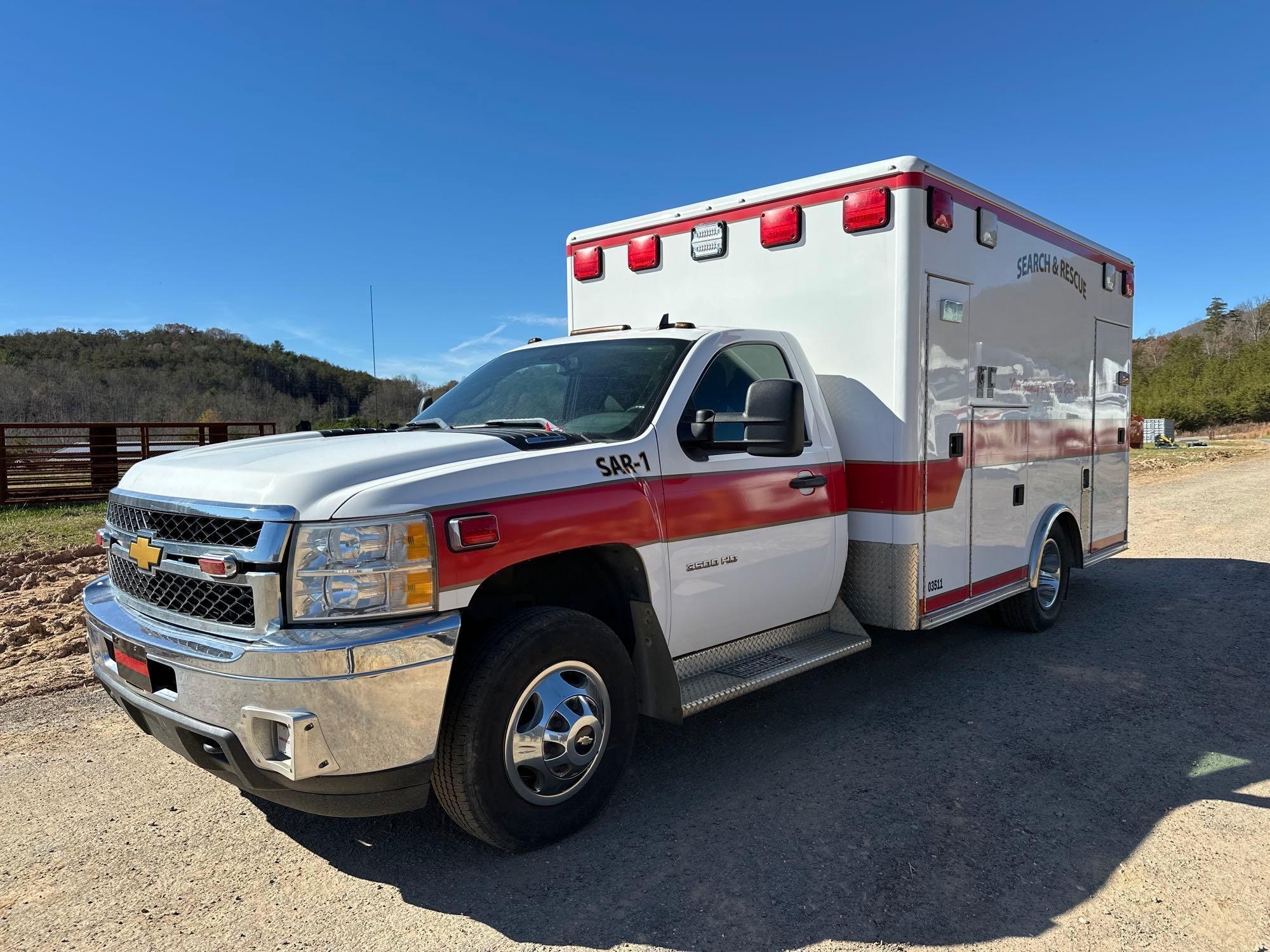 2012 Chevrolet Silverado 3500 Ambulance Body VIN # 1GB3K0CL2CF118201 (A57453)