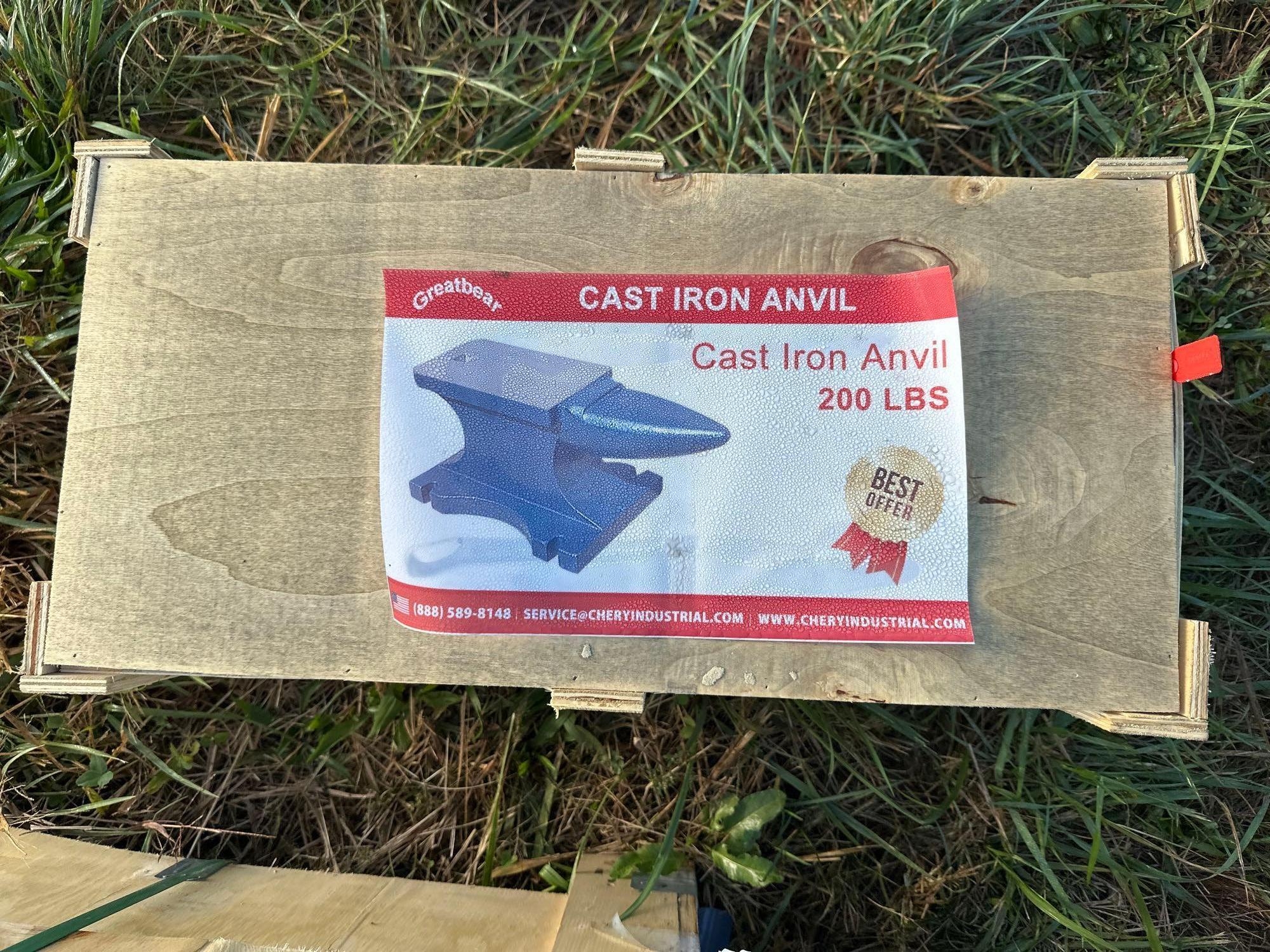 New/Unused 200lbs Cast Iron Anvil (A57454)