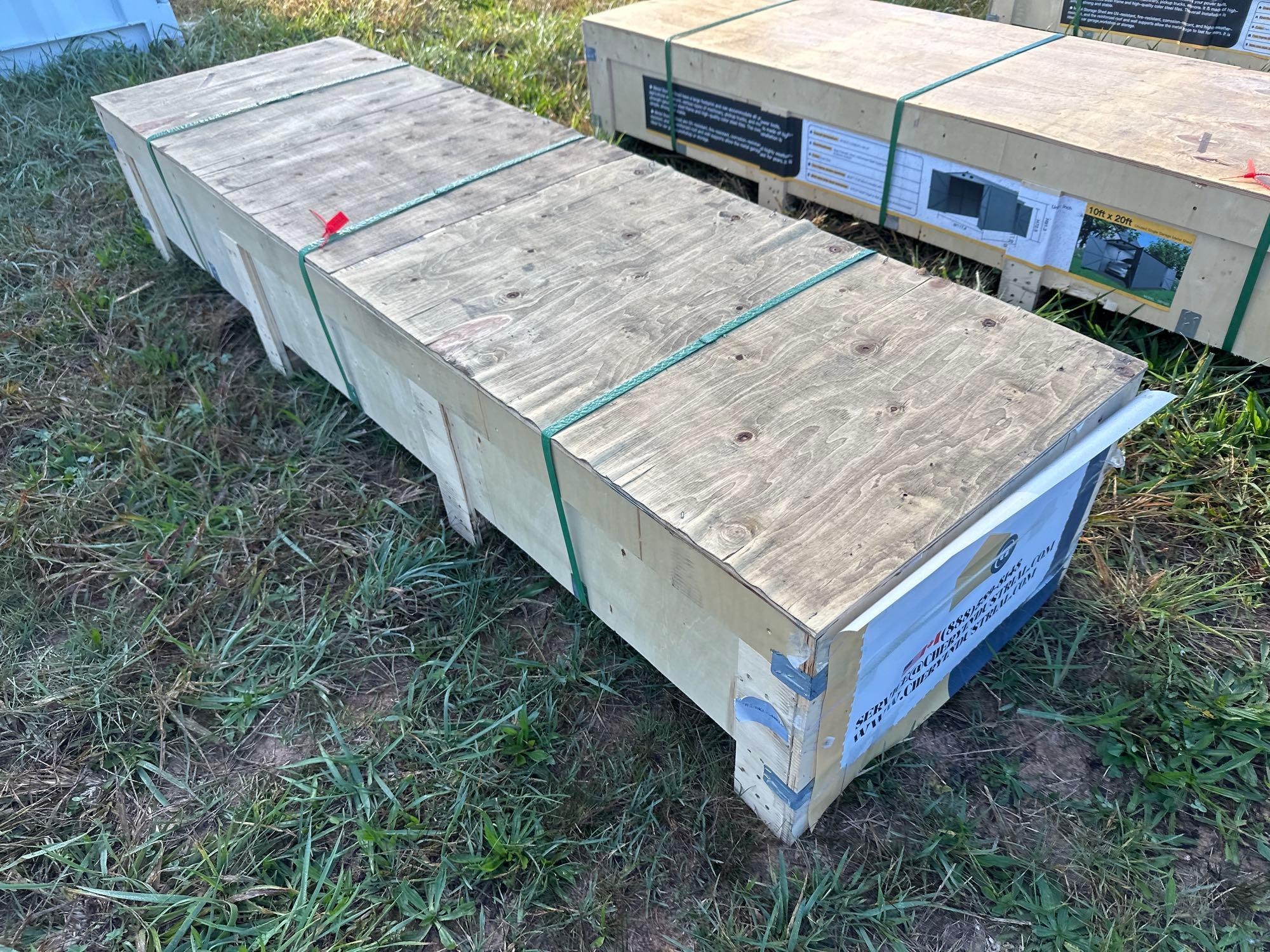 New/Unused 13ft X 20ft Single Garage Metal Shed (A57454)