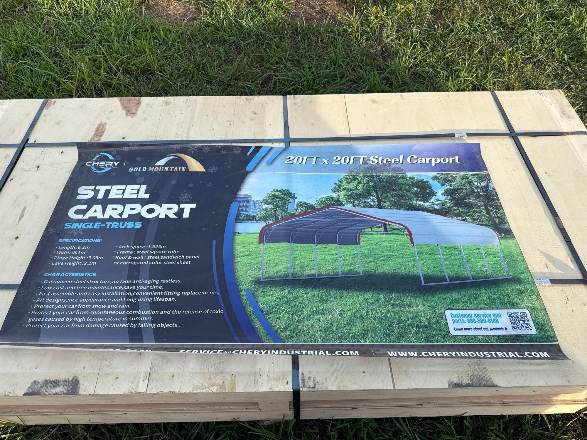 20ft x 20ft Steel Carport (A51573)