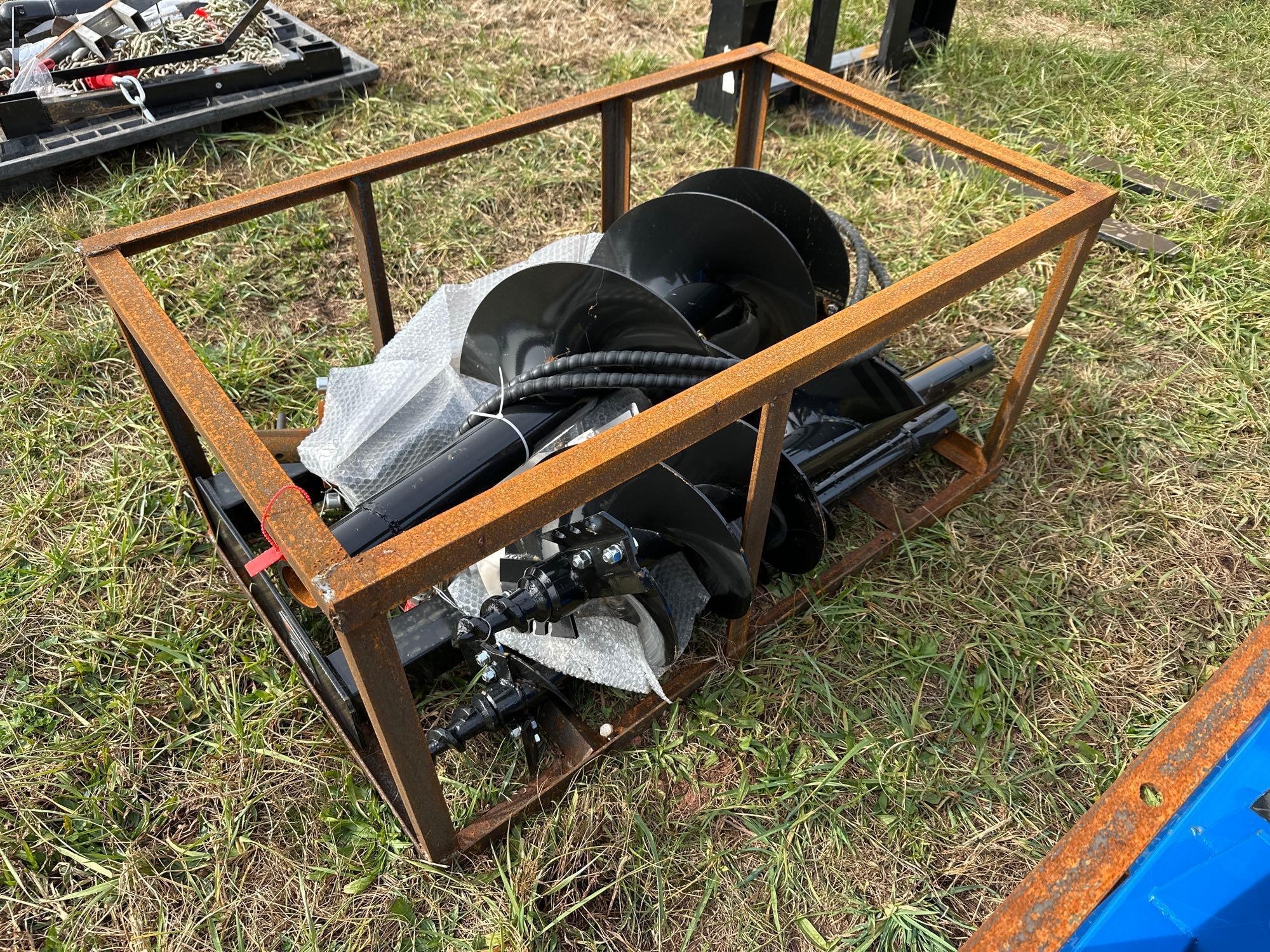 New/Unused Quick Attach Auger with Three Bits (A57453)