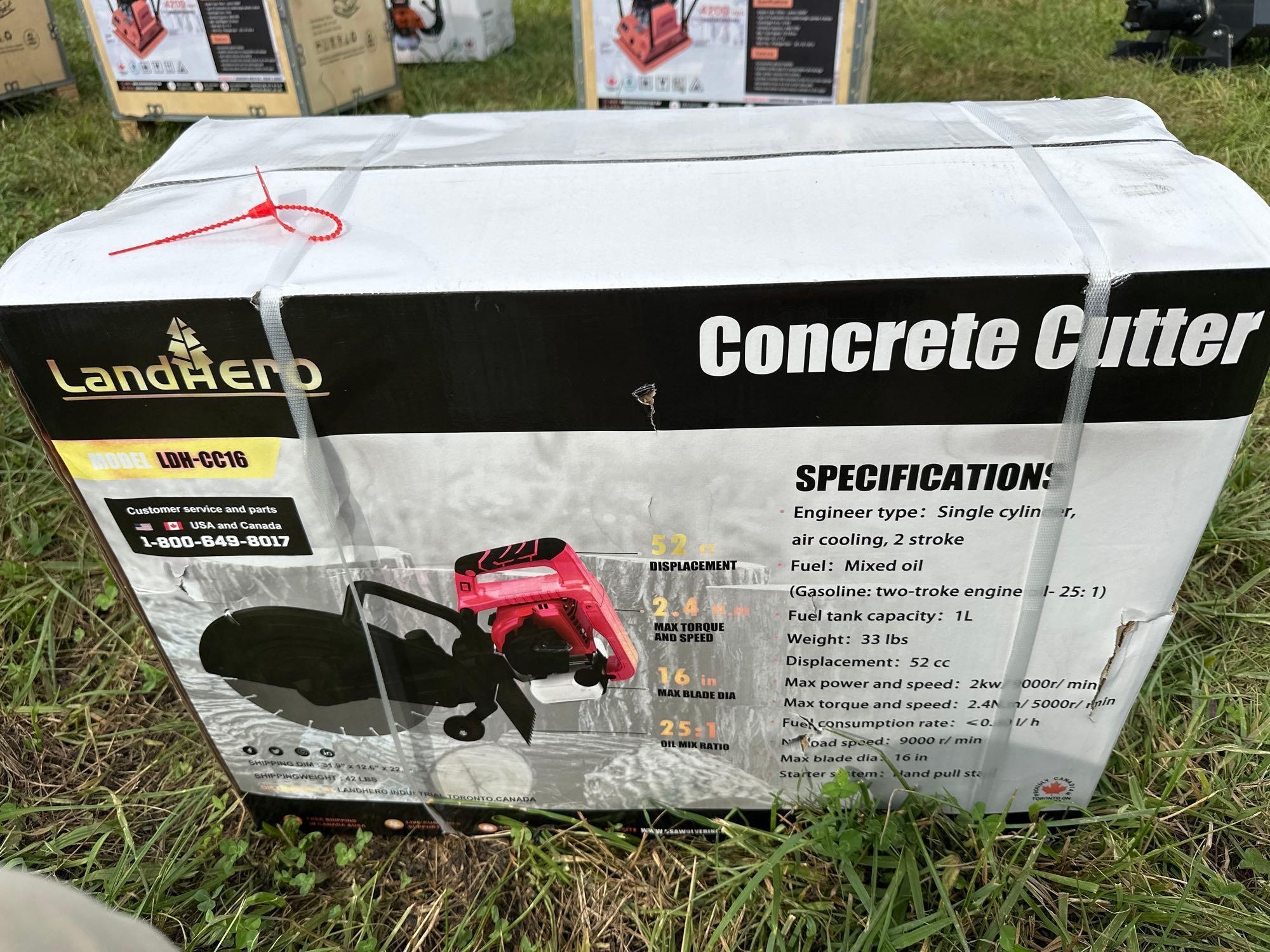 2025 New/Unused LandHero 16in Concrete Cutter (A51573)