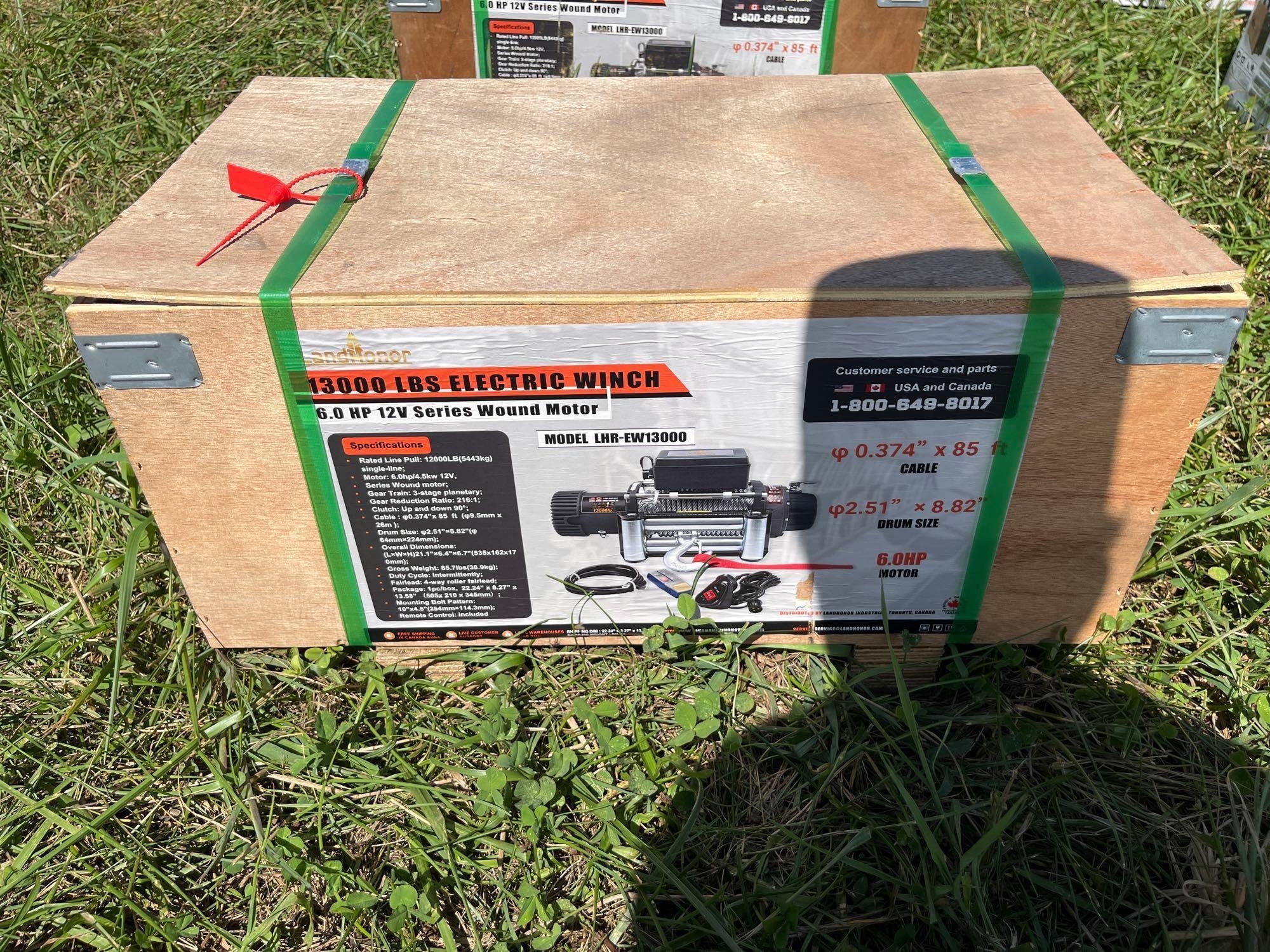 2025 New/Unused LandHonor 13,000lb Electric Winch (A51573)