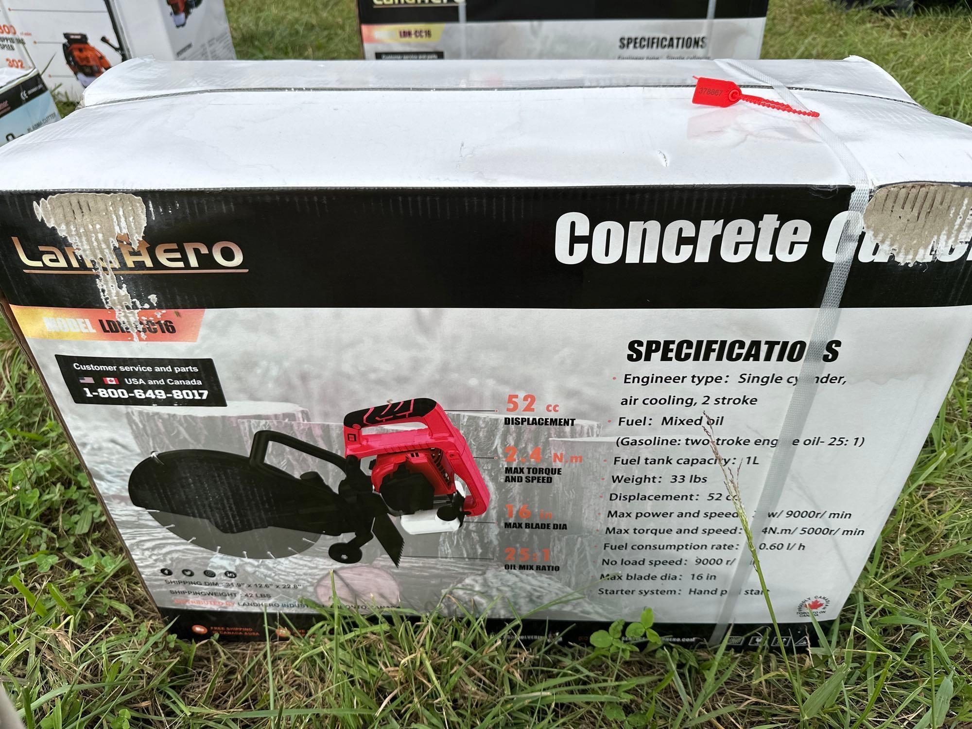 2025 New/Unused LandHero 16in Concrete Cutter (A51573)