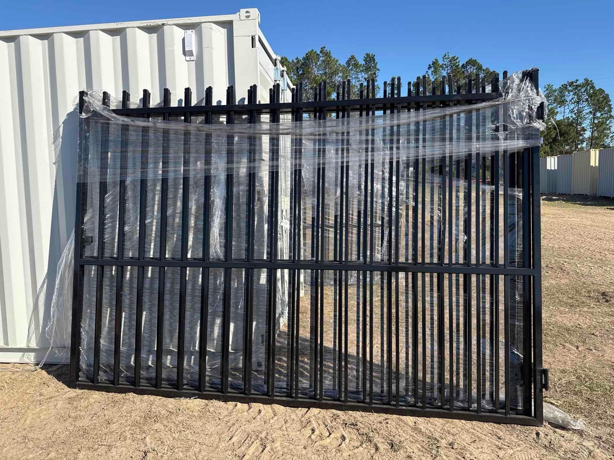 UNUSED FUTURE 20' WROUGHT IRON BI-PARTING GATE (A57193)