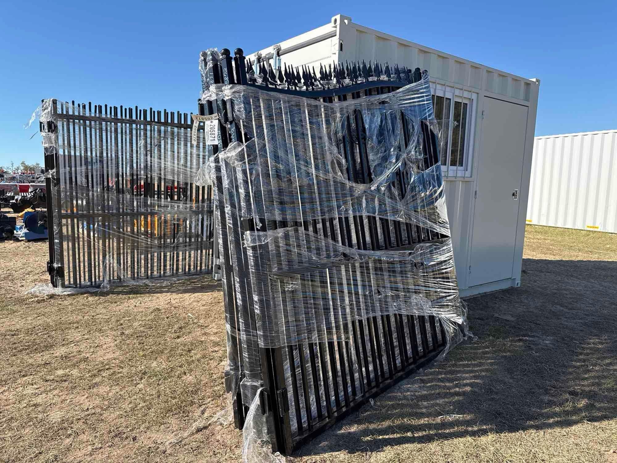 UNUSED FUTURE 14' WROUGHT IRON BI-PARTING GATE (A57193)