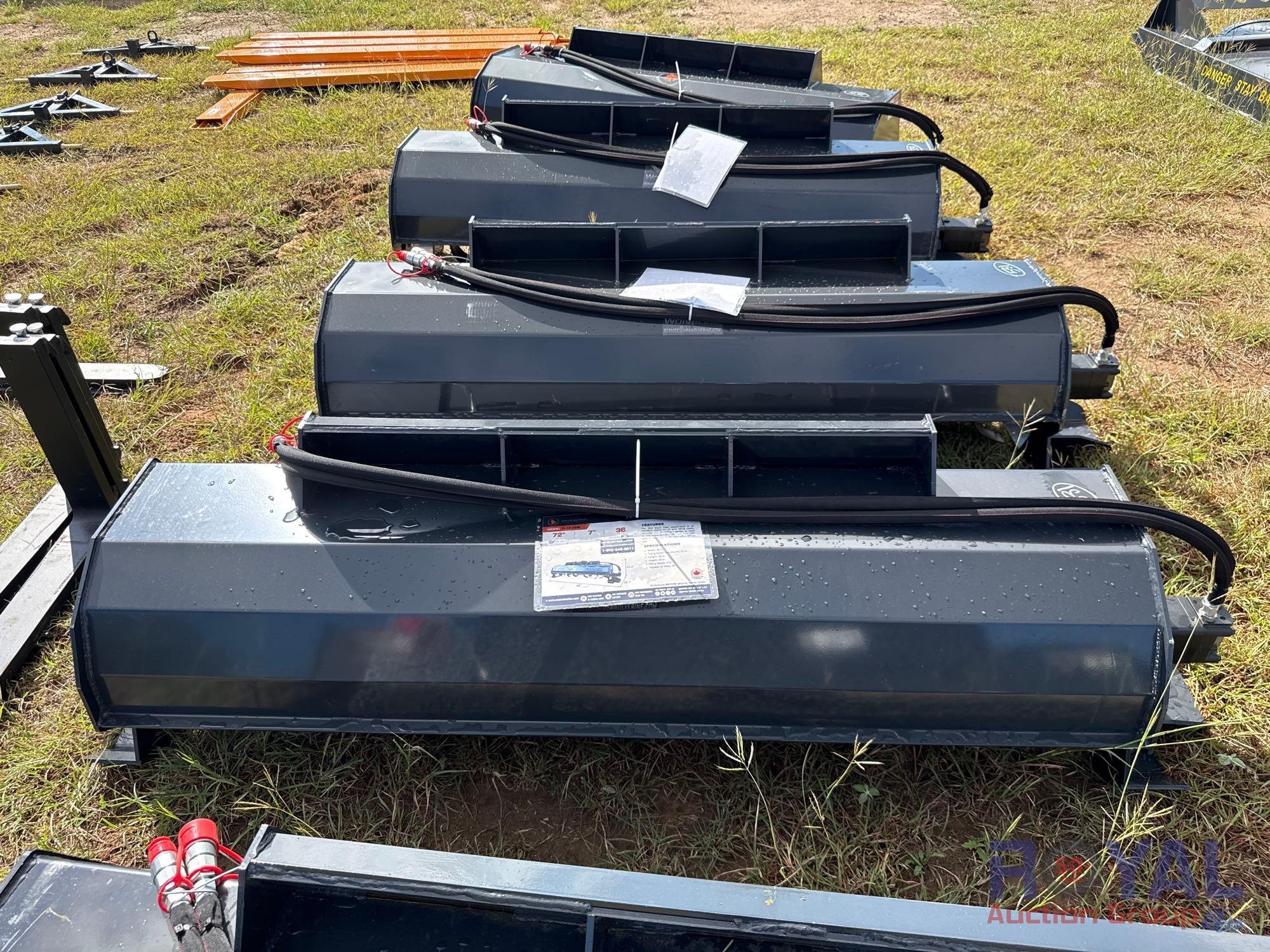 2025 Wolverine TL-12-72W 72in Hydraulic Tiller Skid Steer Attachment (A52378)