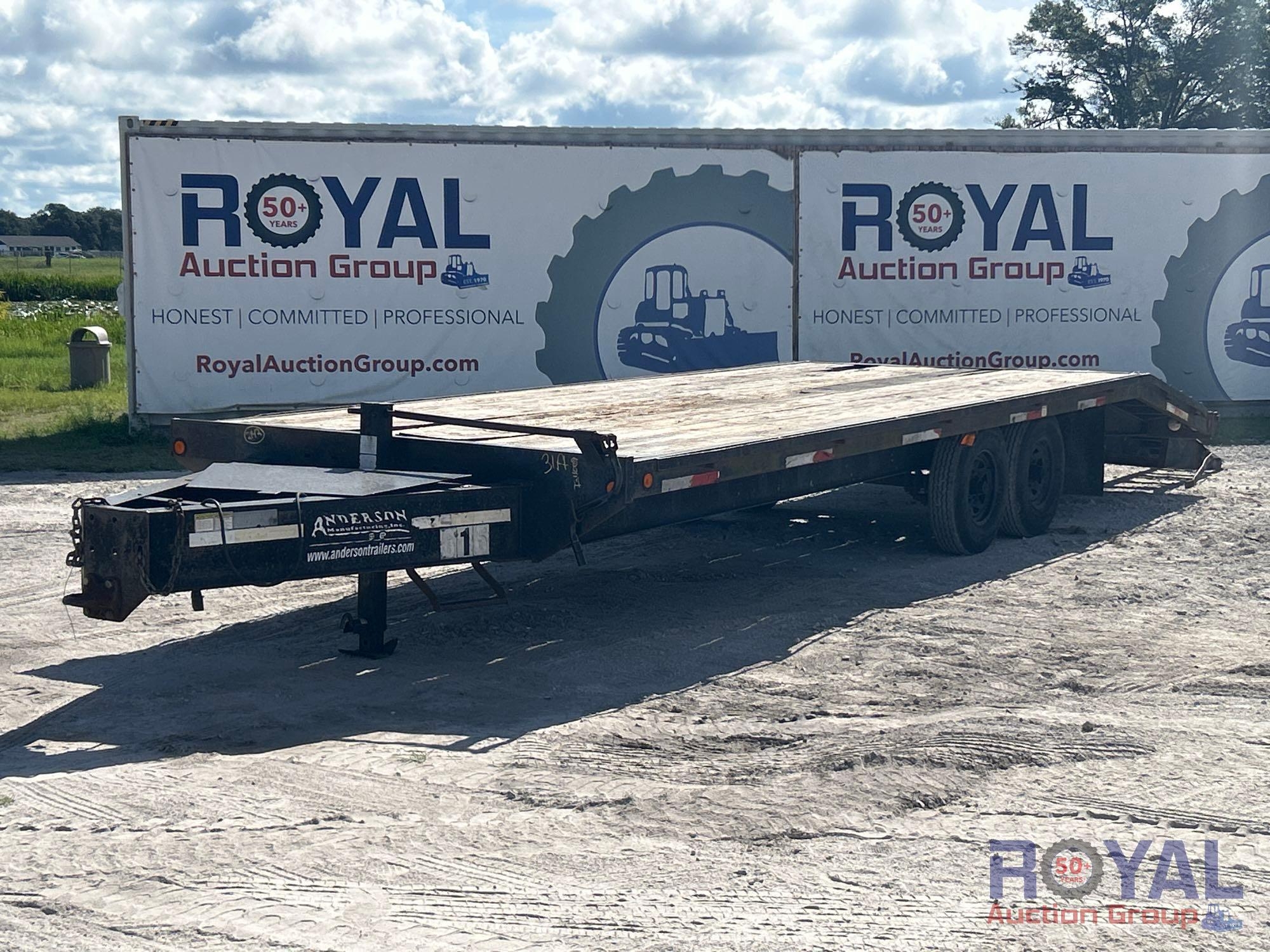 2007 Anderson 25ft T/A Flatbed Equipment Trailer (A51692)