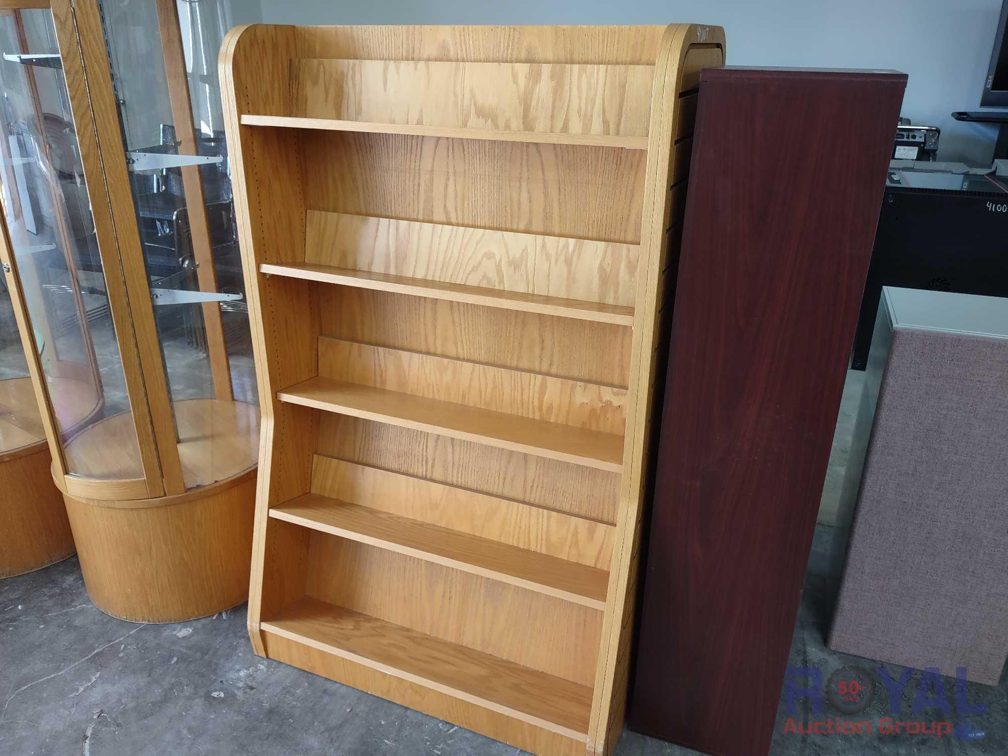8 Piece Wood Display Units, Shelves and Magazine Racks (A50325)