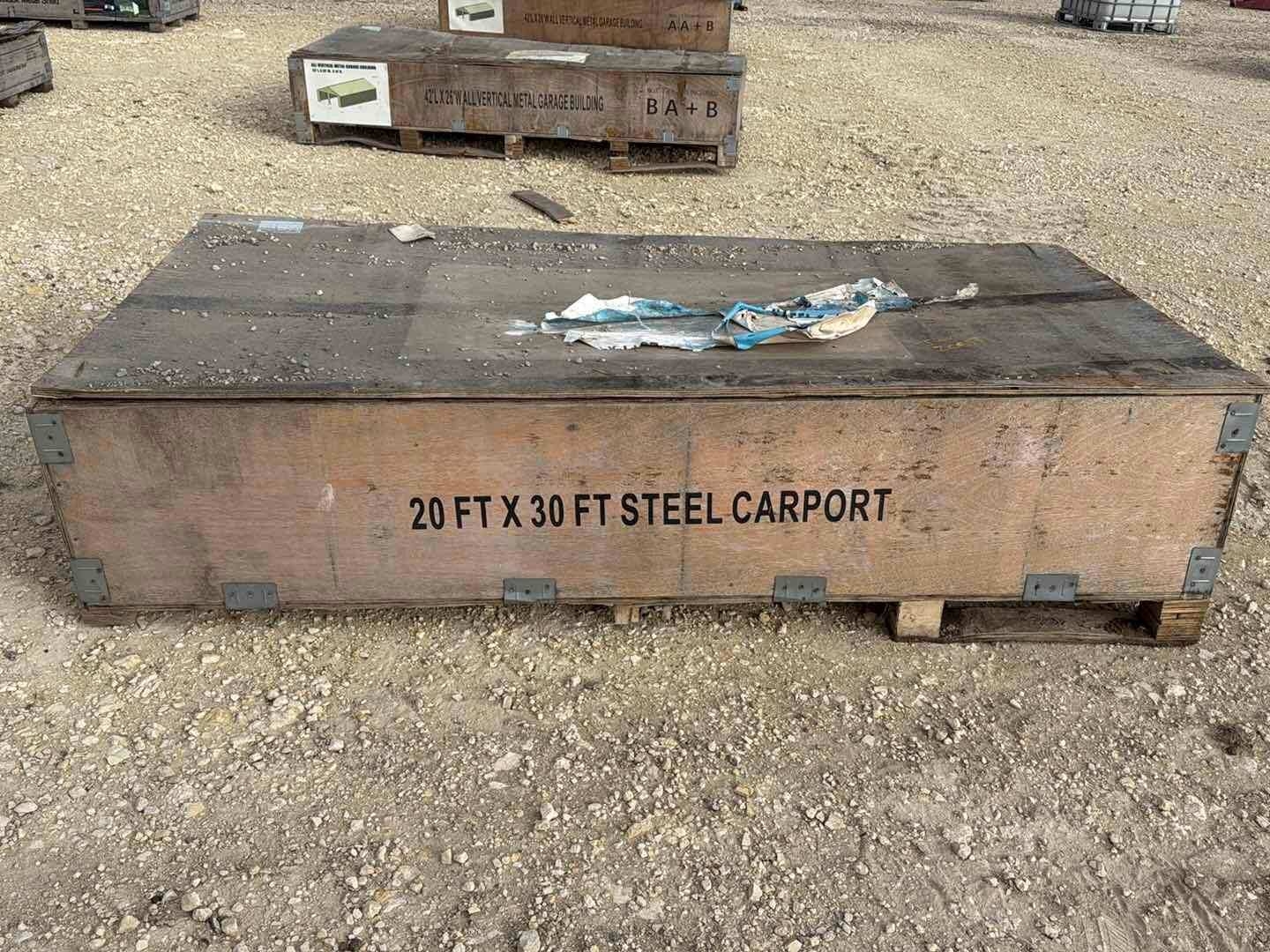 20FT X 30FT STEEL CARPORT (A58214)