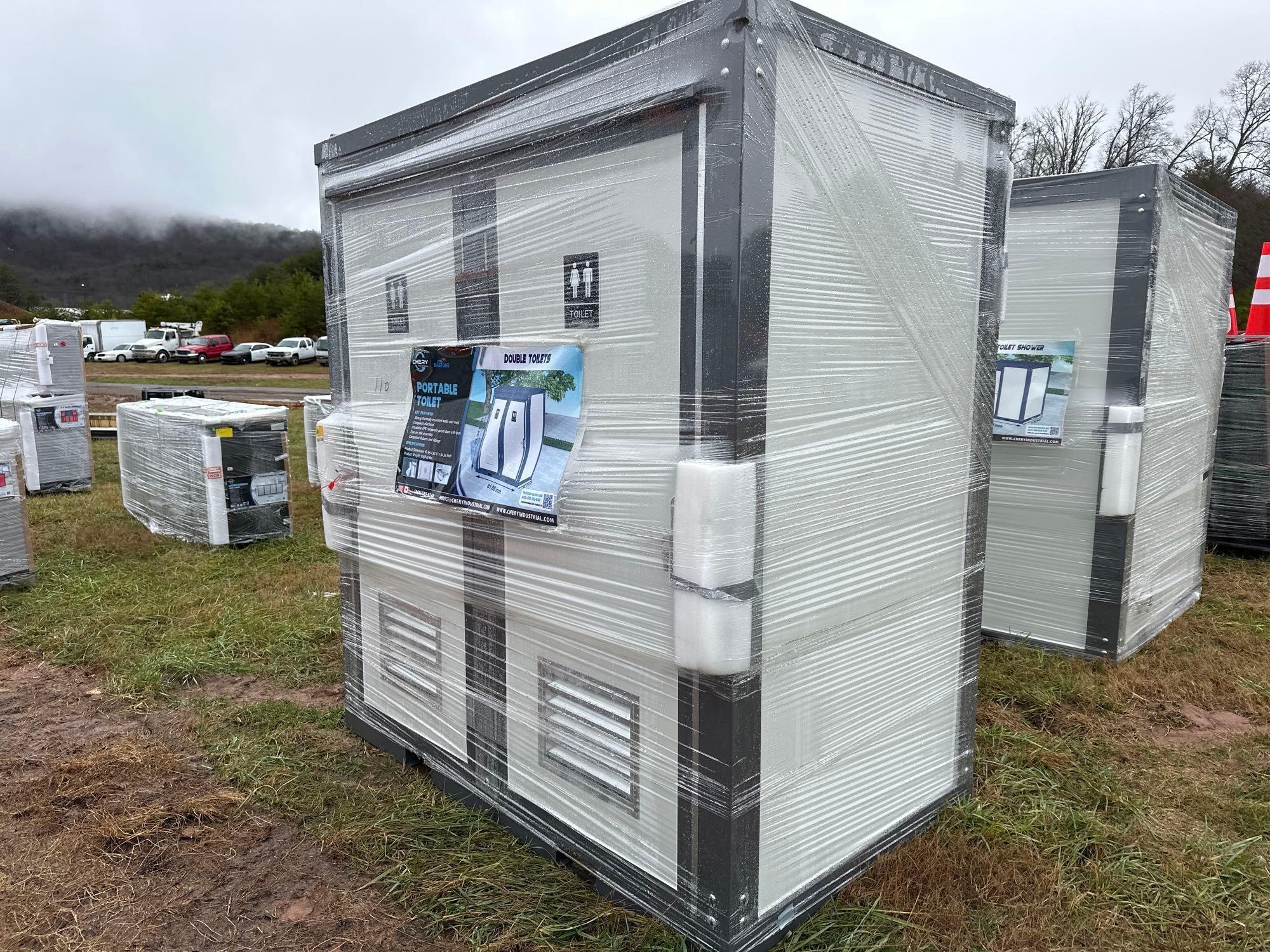New/Unused Double Stall Portable Toilet (A57453)