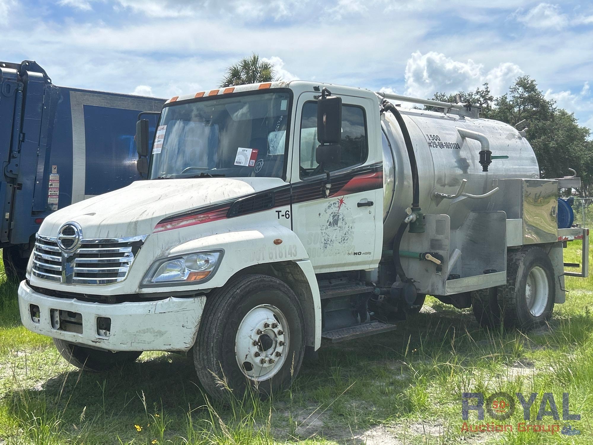 2009 Hino 268 Progress VTA72 1500 Gallon Vacuum Truck (A51692)