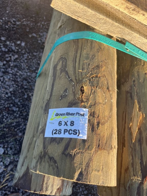 6"x8' Treated Post,  Approx. 28 Piece Bundle  (A52384)