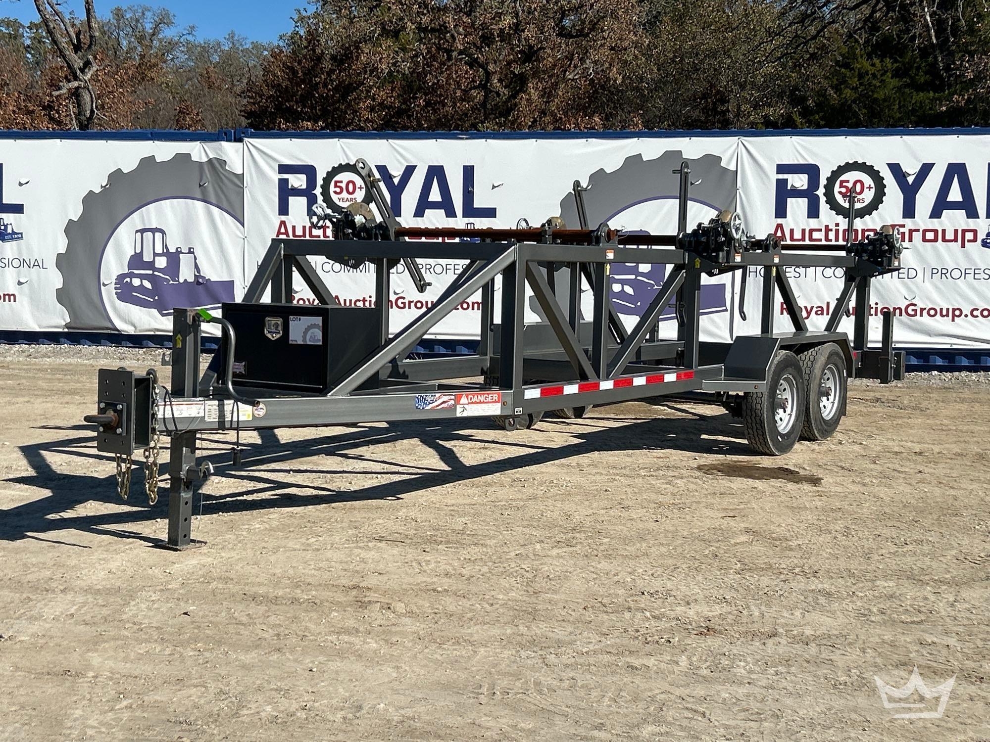 2022 27ft. Whites Welding T/A Brake Tensioner/ 4 Reel Trailer (A55973)