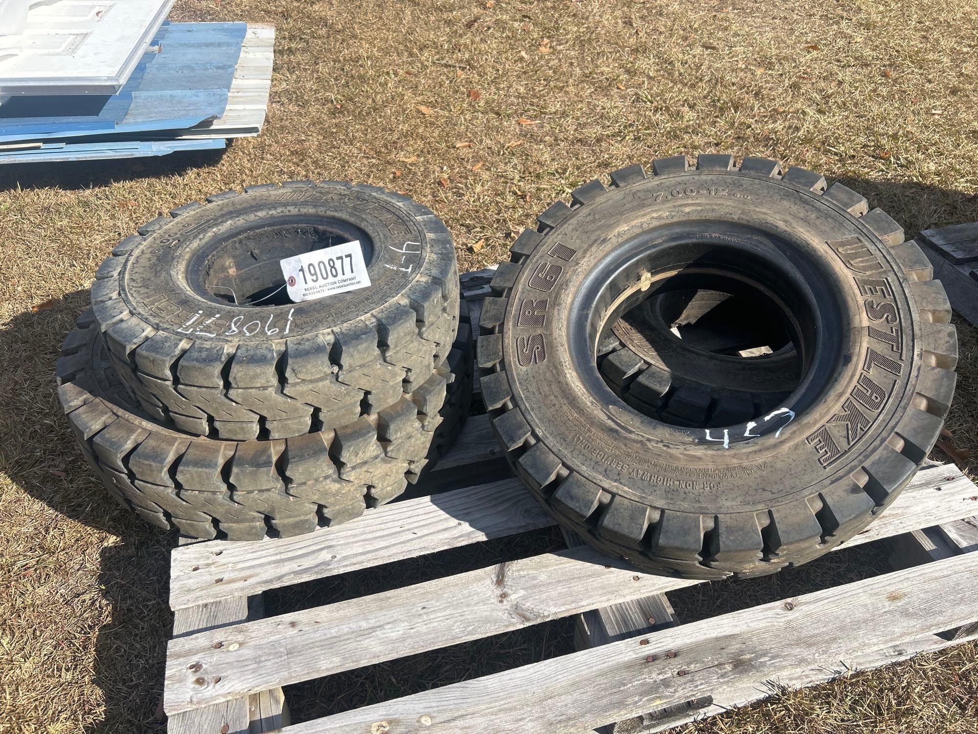 SET OF FORKLIFT TIRES (A52708)