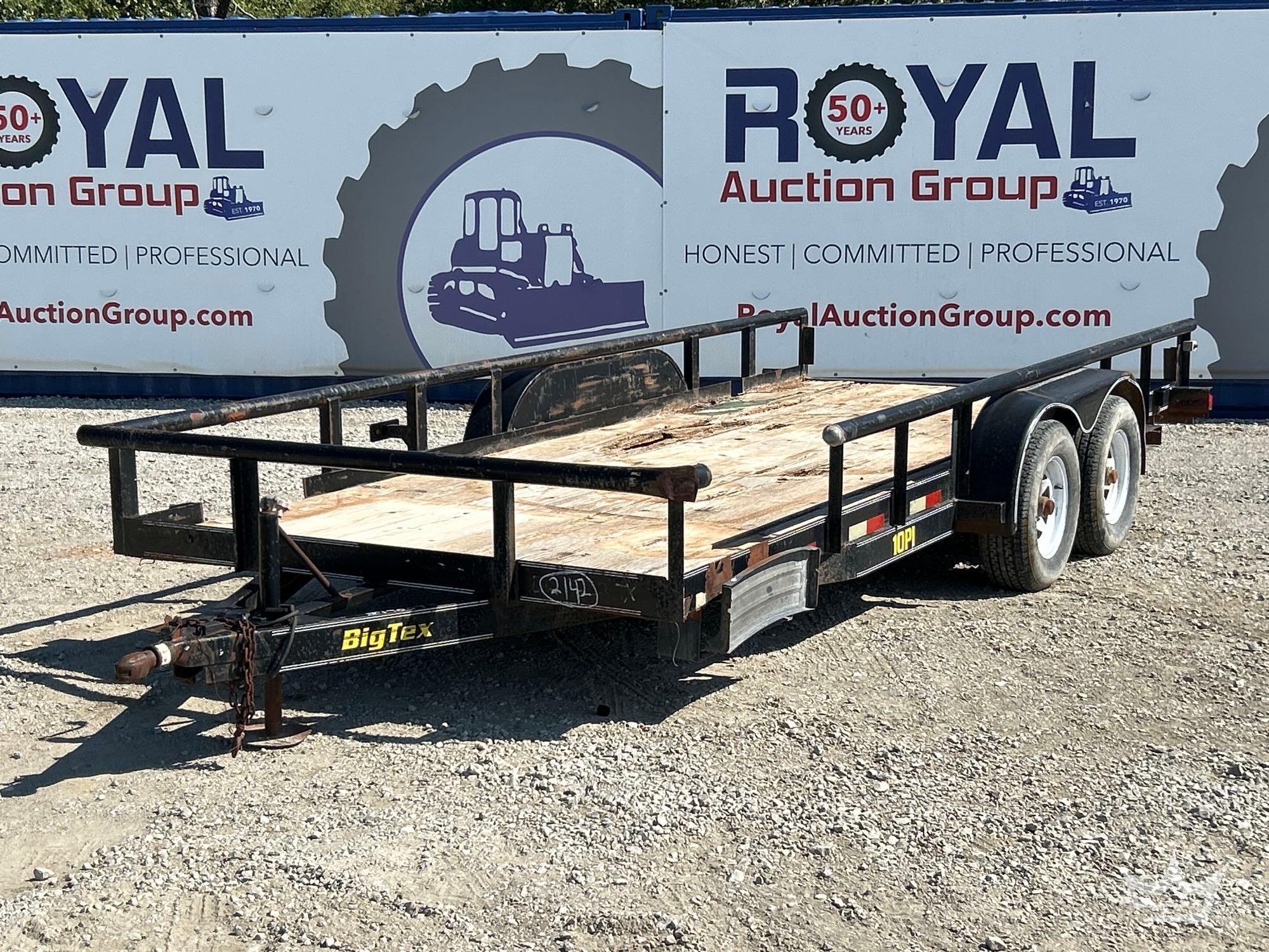 2003 Big Tex 10PI 16ft. T/A Pipe Top Utility Trailer (A55973)