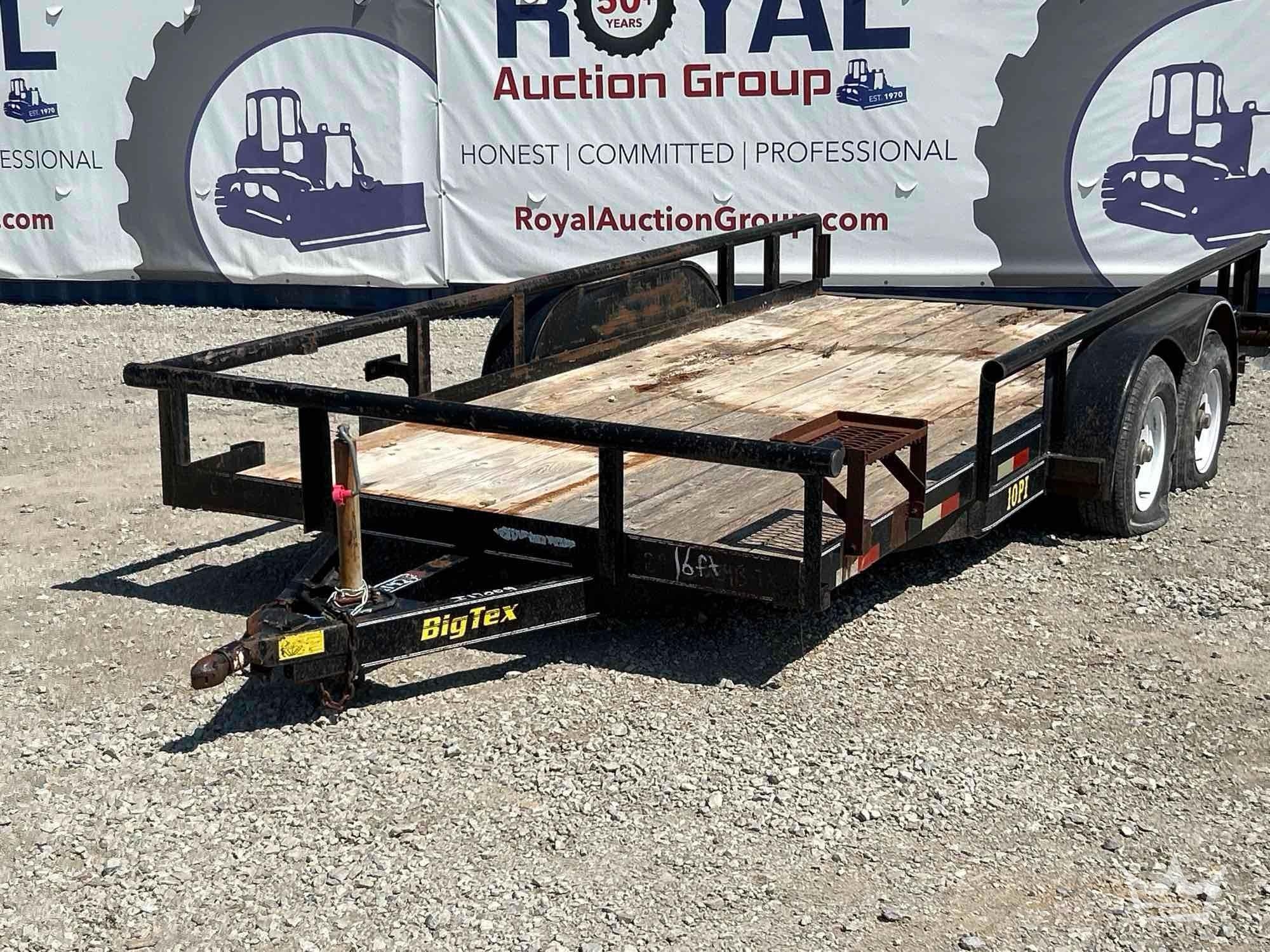 2003 Big Tex 10PI 16ft. T/A Pipe Top Utility Trailer (A55973)