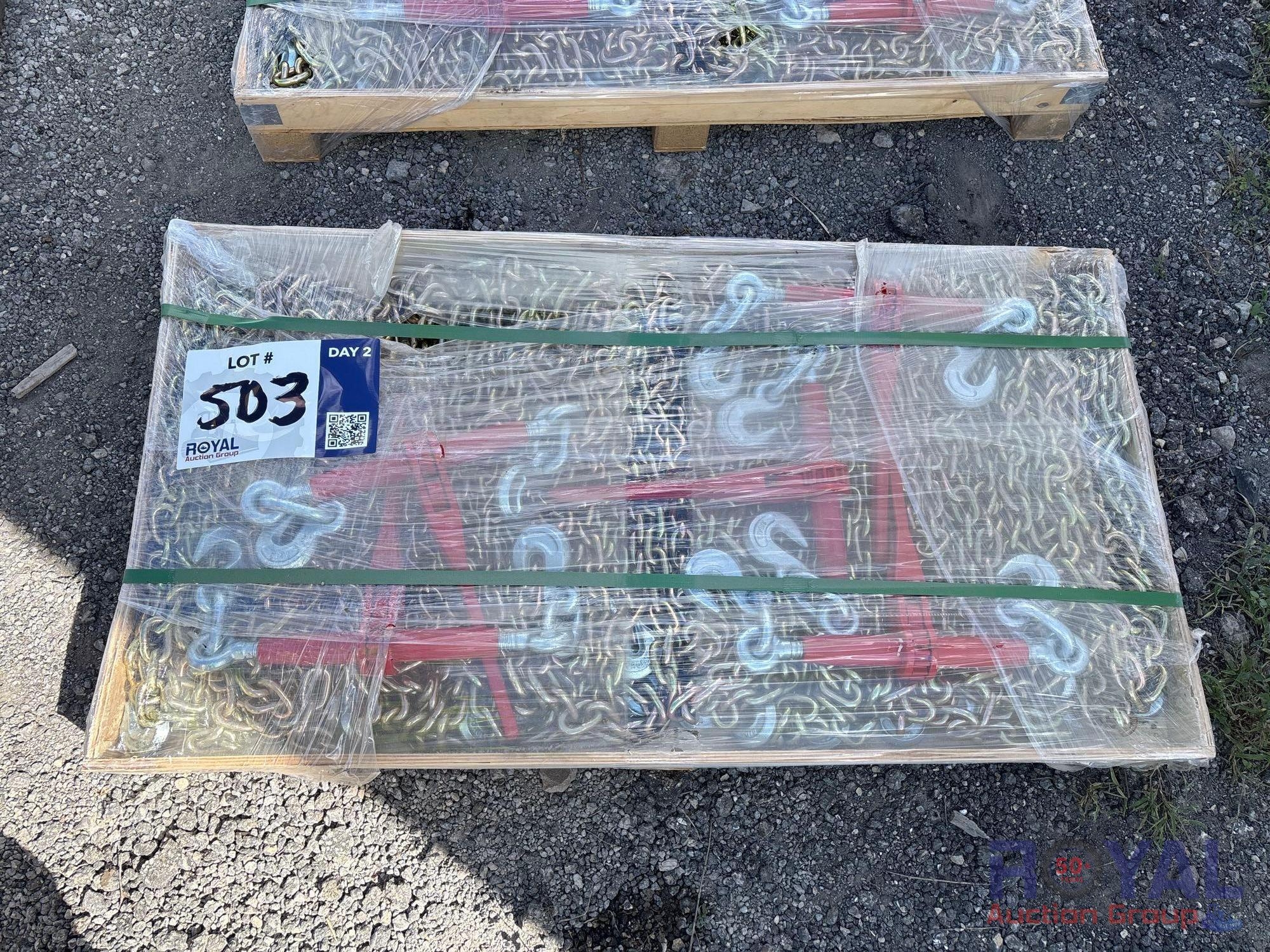 2025 Heavy Duty Ratchet Load Binders and Chain Set (A55788)