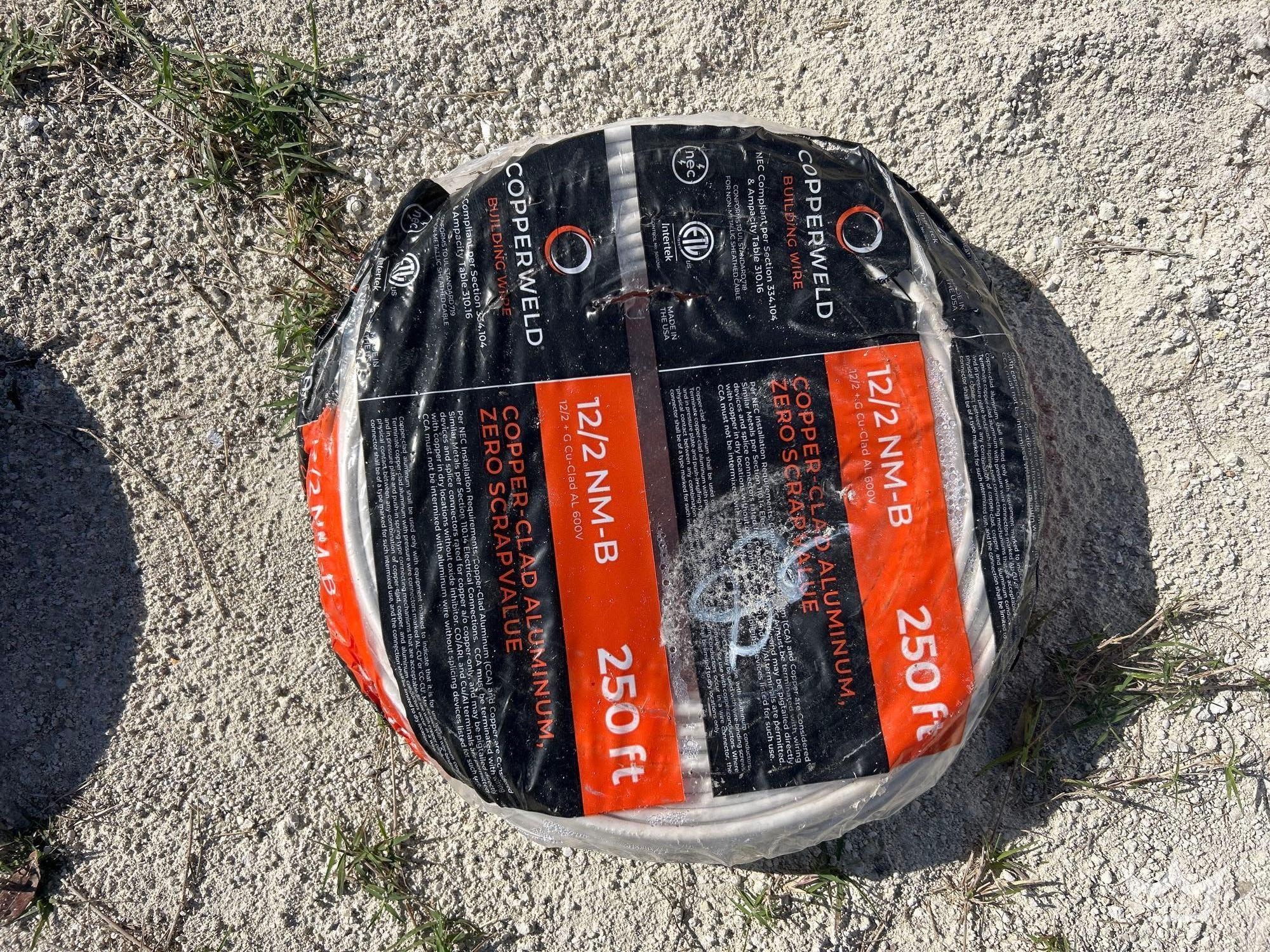 250ft Roll of Copper-Clad Aluminum Building Wire (A55852)