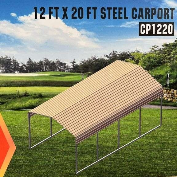 12ft x 20ft Steel Carport (New/Unused) (A59225)