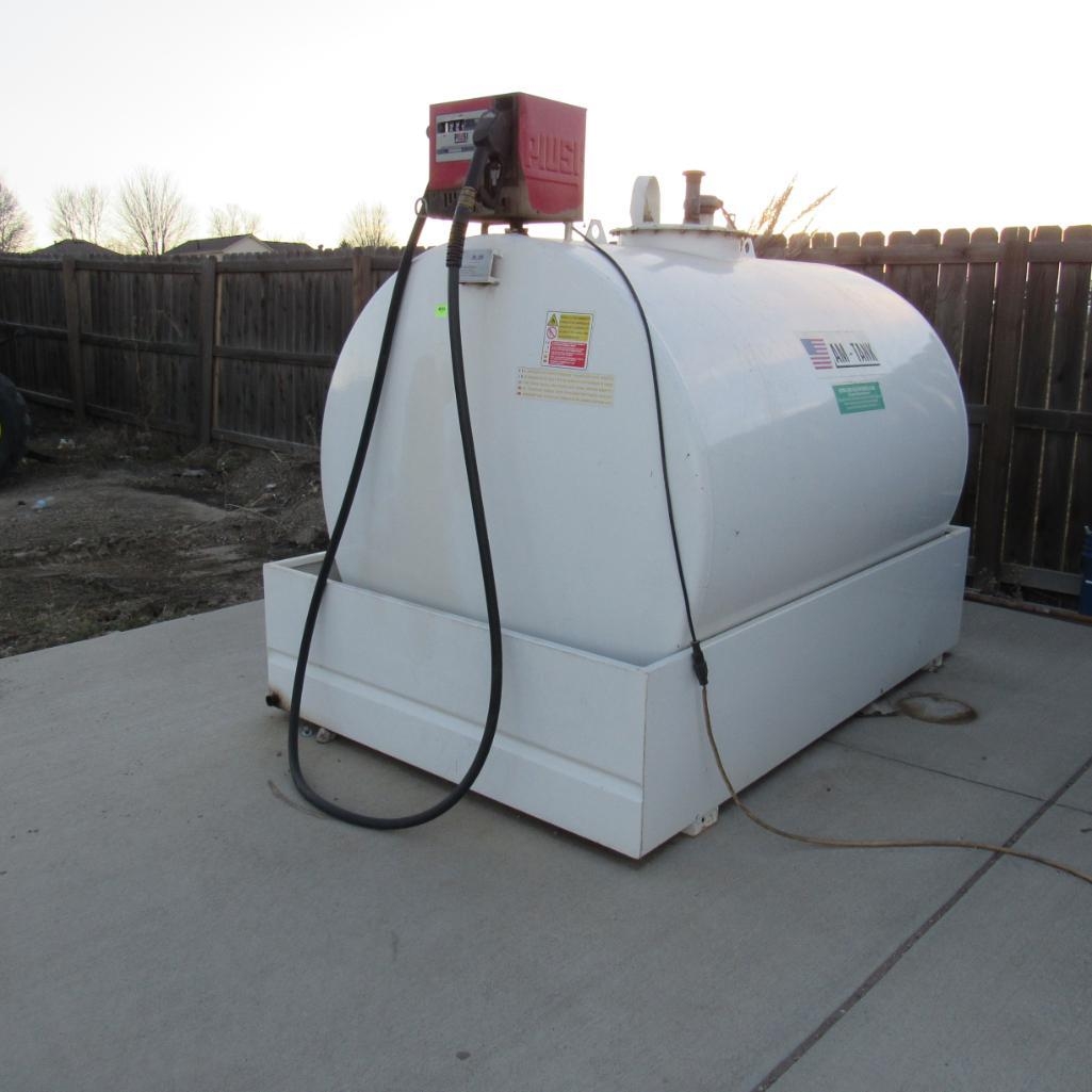 2020 Am-Tank 800 Gallon Fuel Tank, S/N 73348, Nominal Capacity 838 Gallon/3172 Liter w/Spill (A59076)