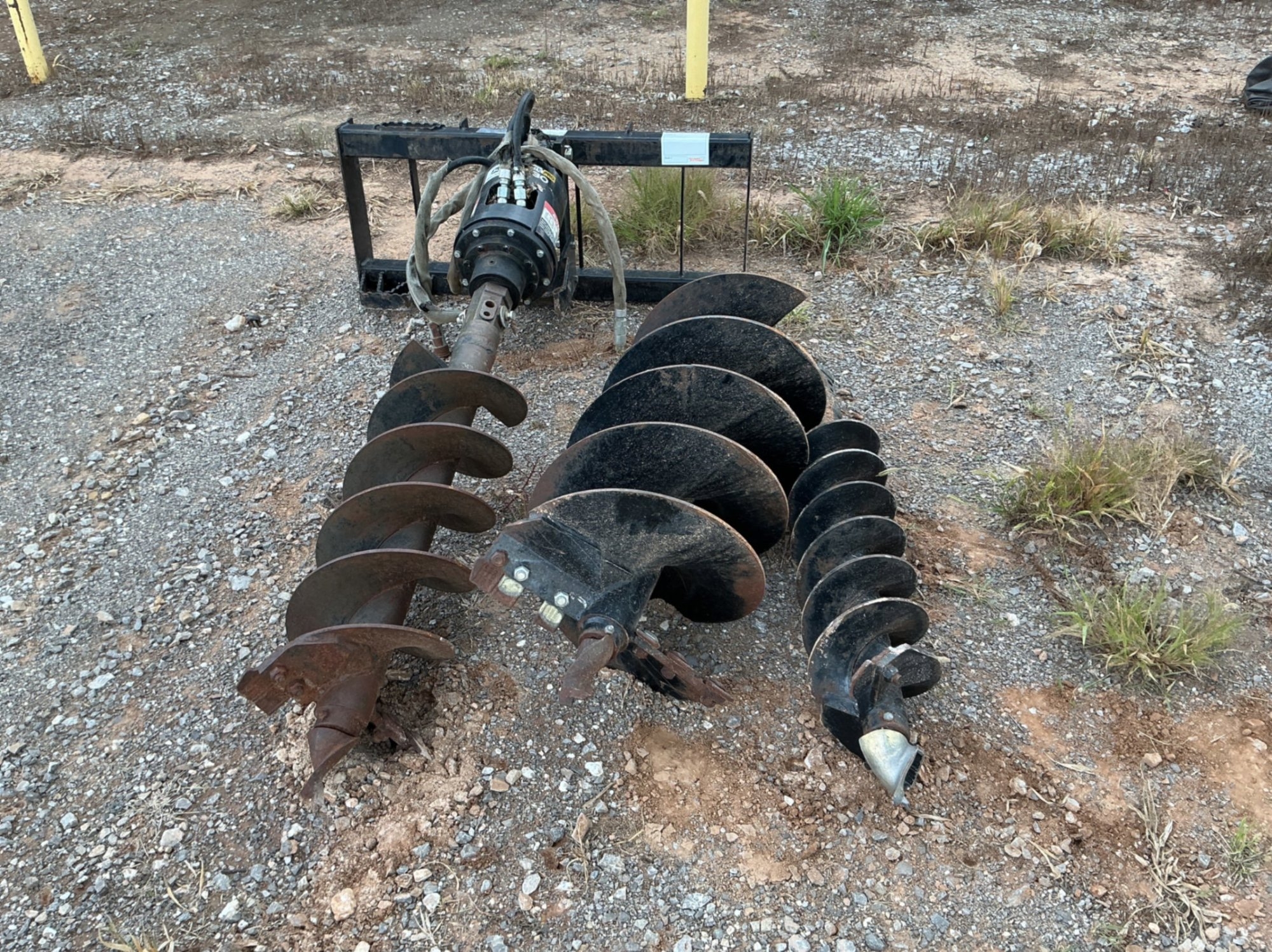 AUGER SKID STEER ATTACHMENT WITH 3 AUGERS (A53843)
