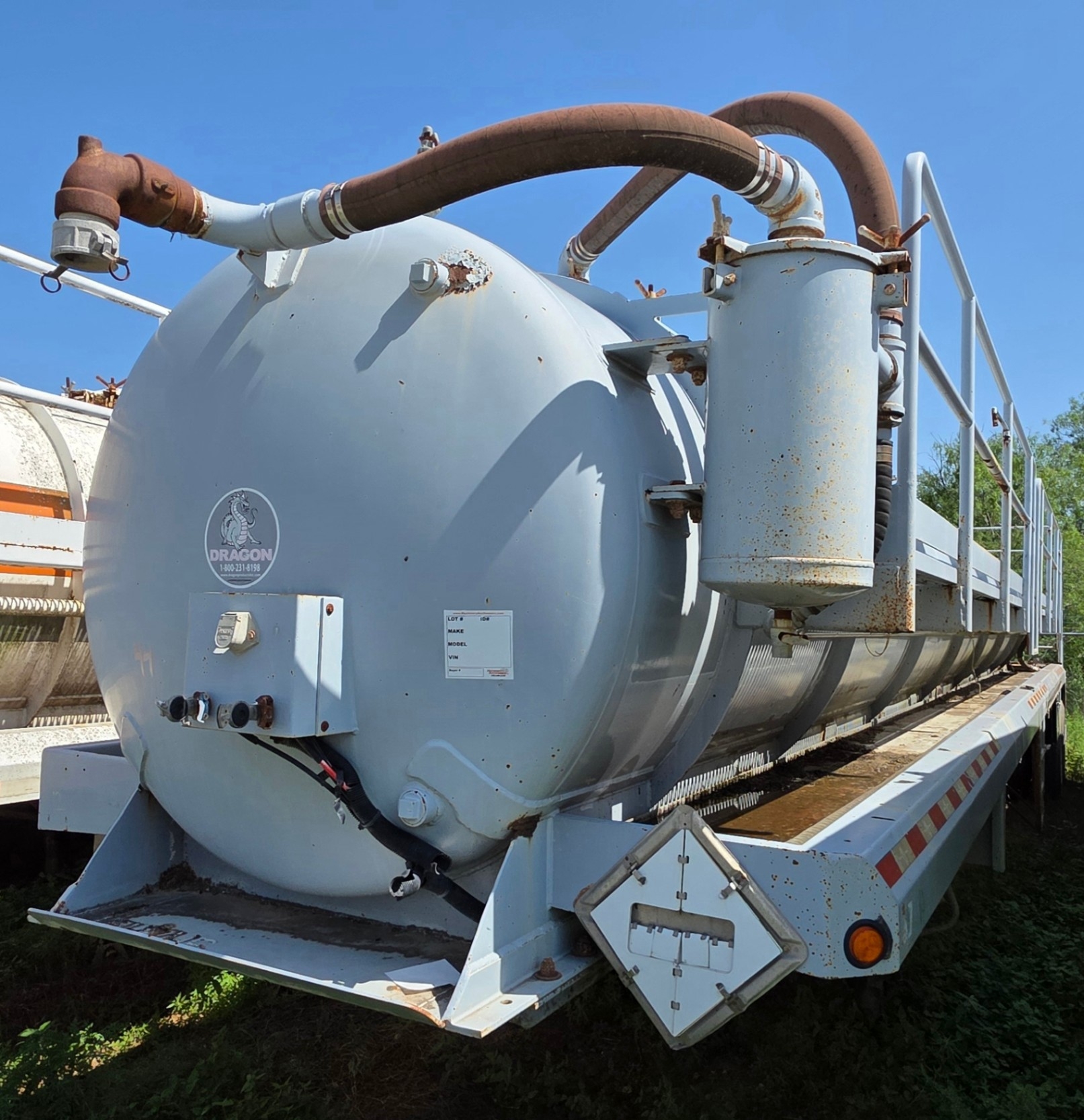 2012 DRAGON 130BBL VAC TRAILER (A58214)
