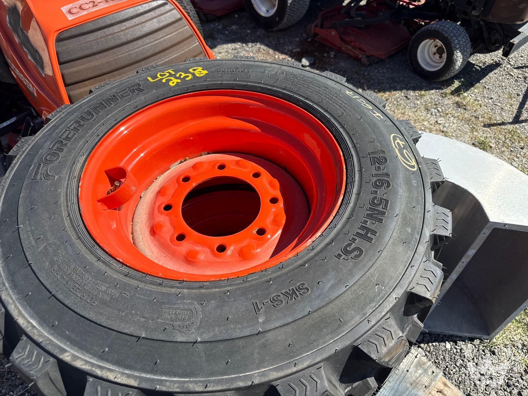 Set of 4 10-16.5 Bobcat Wheels and Tires (A56857)
