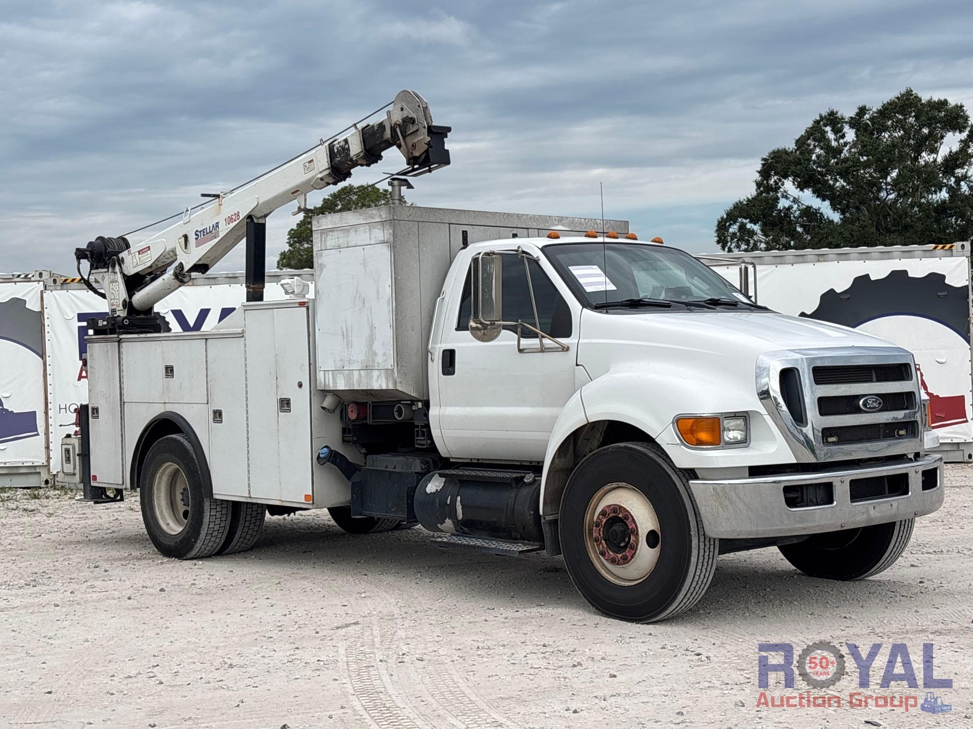 2015 Ford F-750 Stellar 10628 10,000LB 5 Ton Crane Mechanics Truck (A51692)