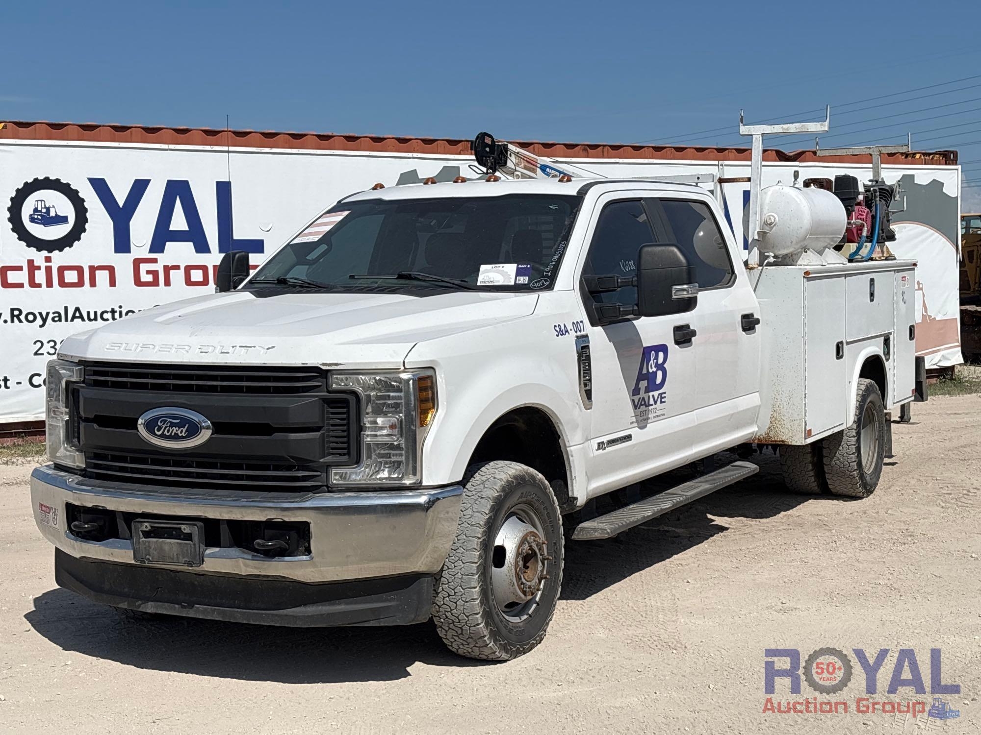 2019 Ford F-350 4x4 Crew Cab AutoCrane EHCPRX 3,200lb. 1.5 Ton Crane Mechanics Truck (A50323)