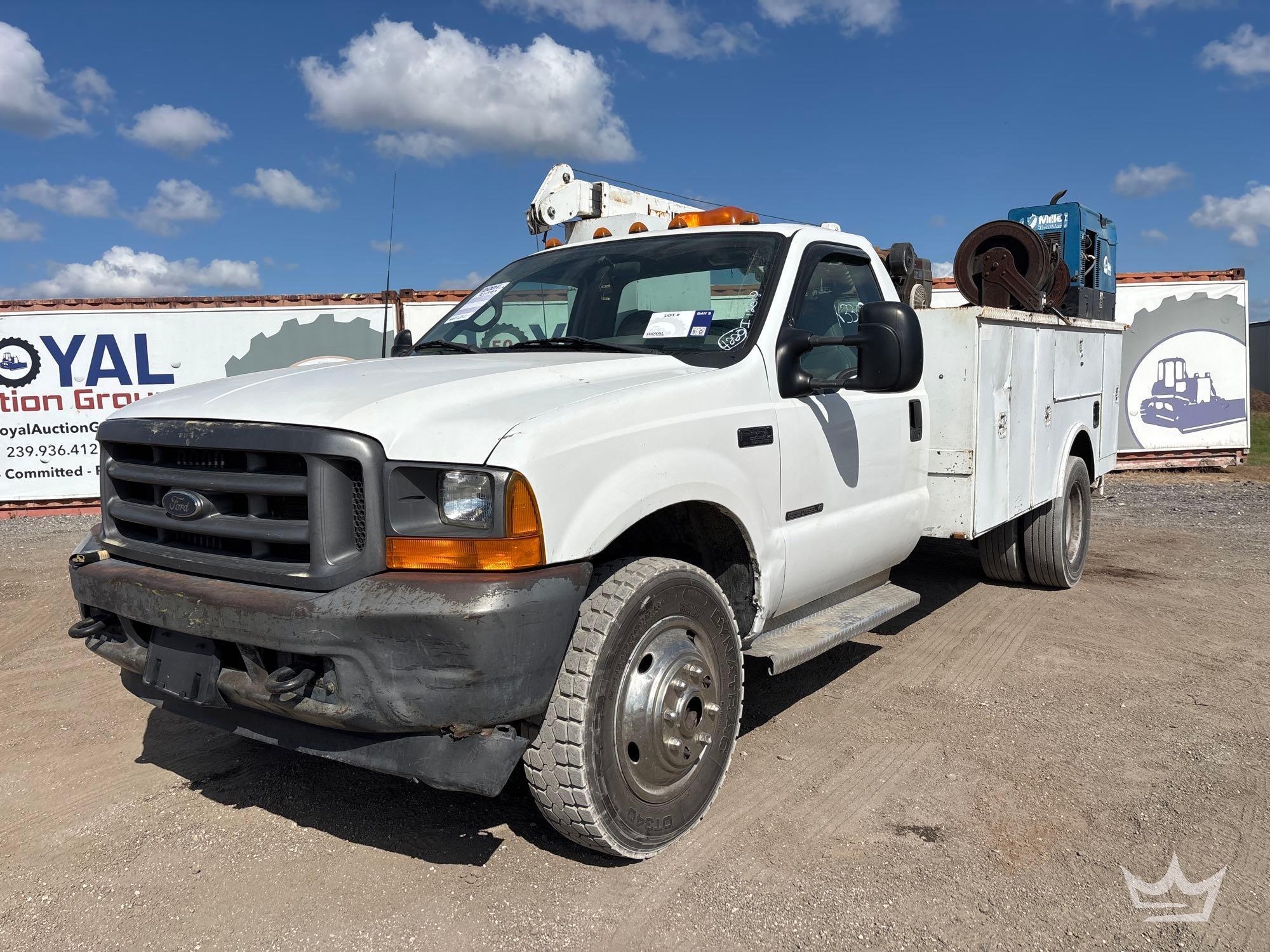 2001 Ford F-550 Liftmoore 6036 3 Ton Crane Mechanics Truck (A56858)