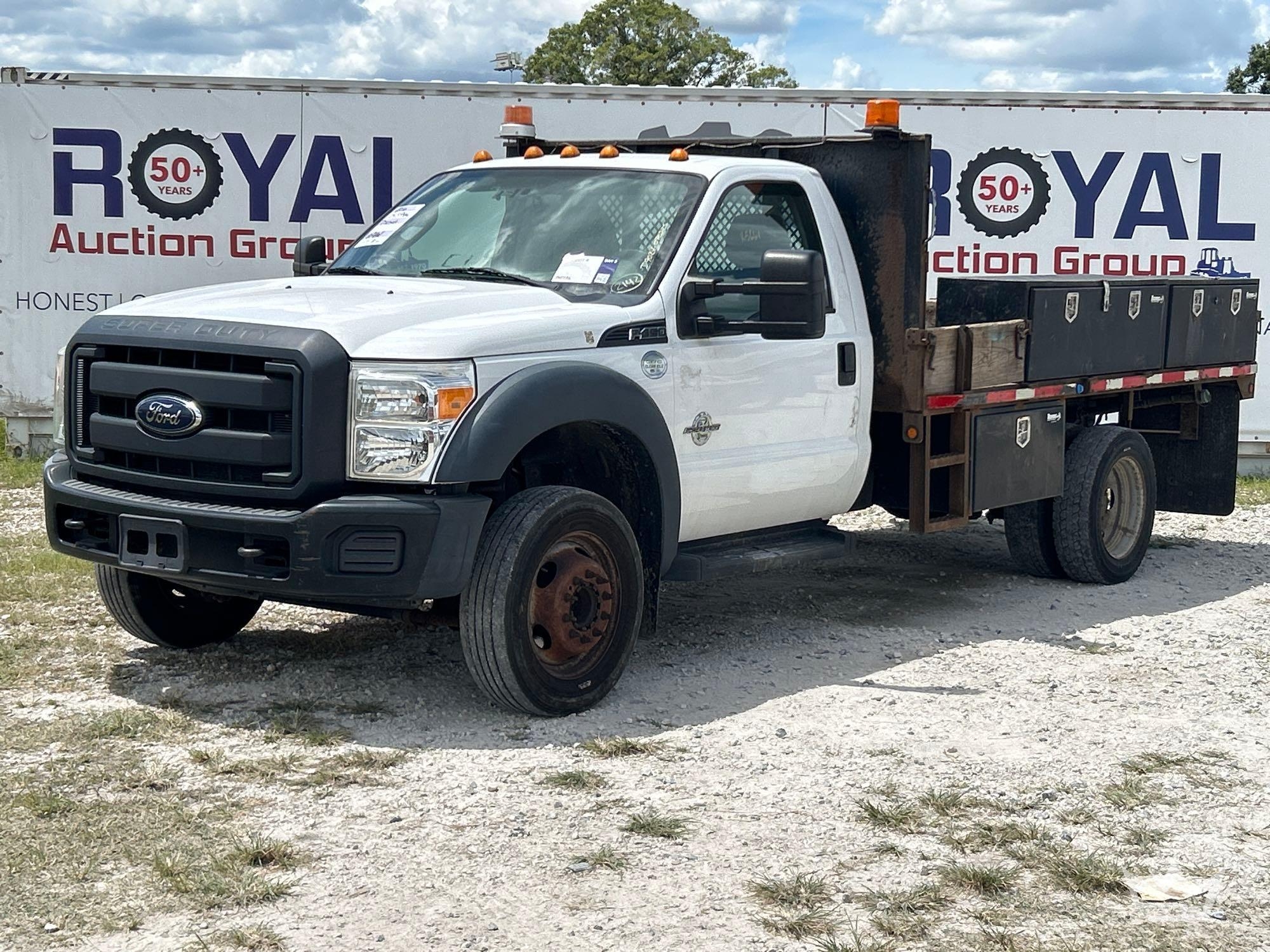 2016 Ford F-450 12ft Utility Flatbed Truck (A56858)