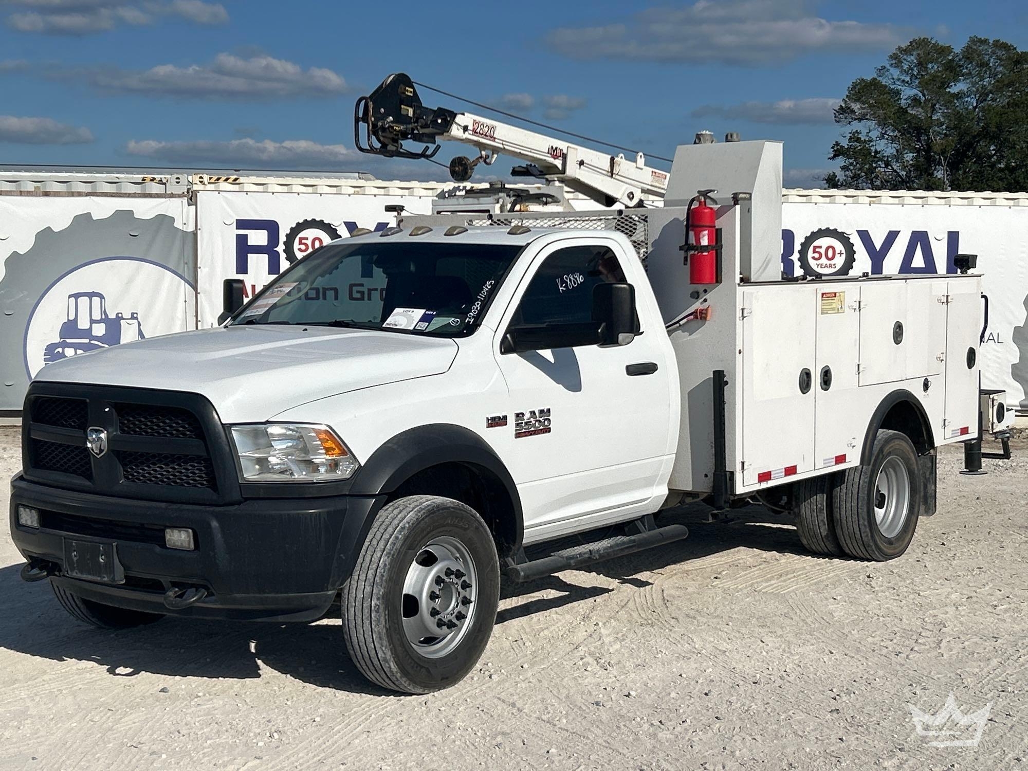2018 Ram 5500 Chassis IMT 2820 5,000LB 2.5 Ton Crane Service Truck (A55852)