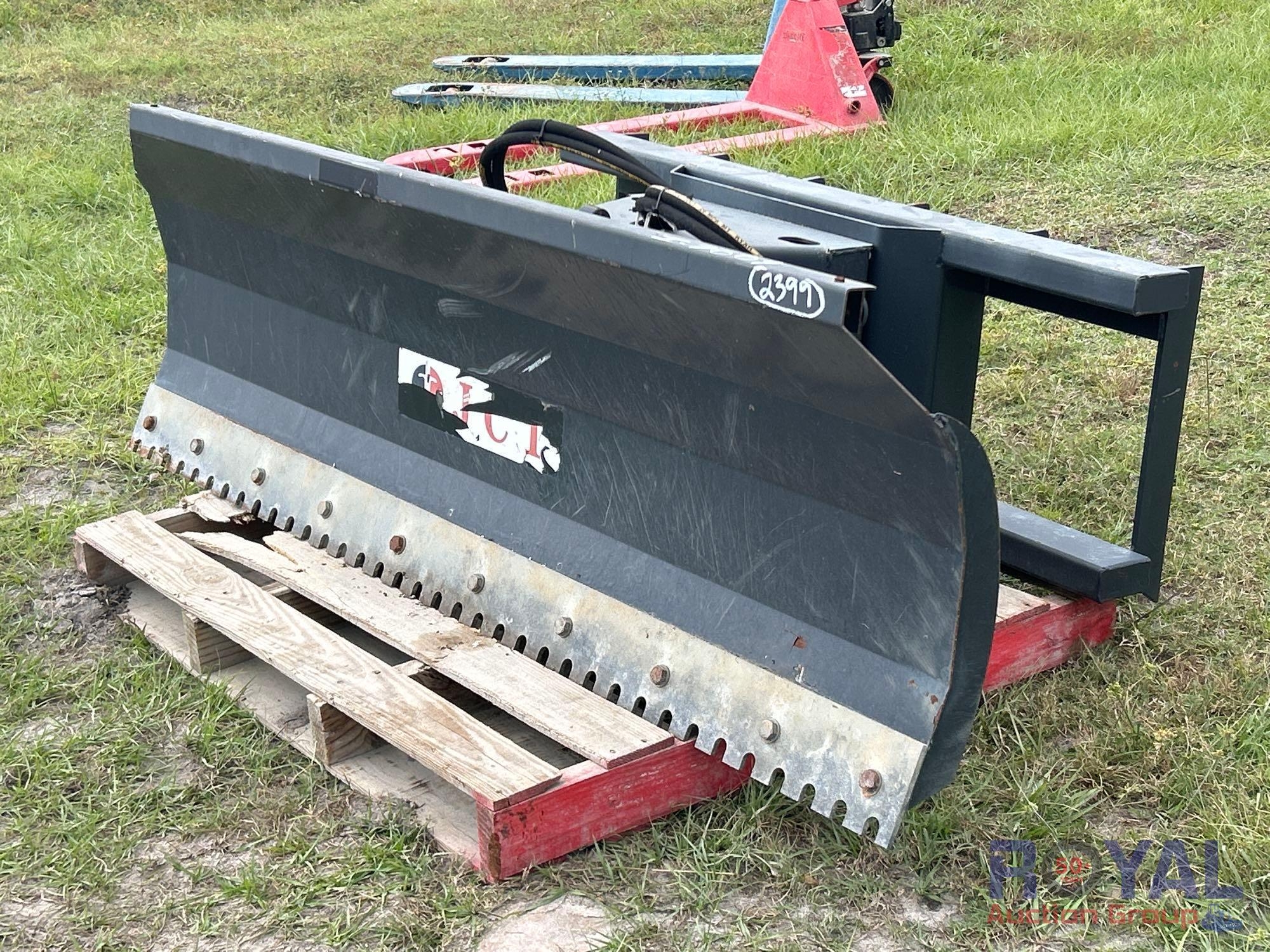 5ft Serrated Hydraulic Dozer Blade Skid Steer Attachment (A55851)