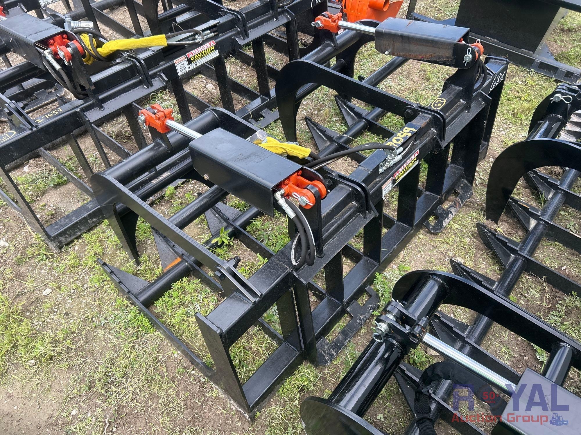 2025 68in Dual Cylinder Grapple Skid Steer Attachment (A55787)